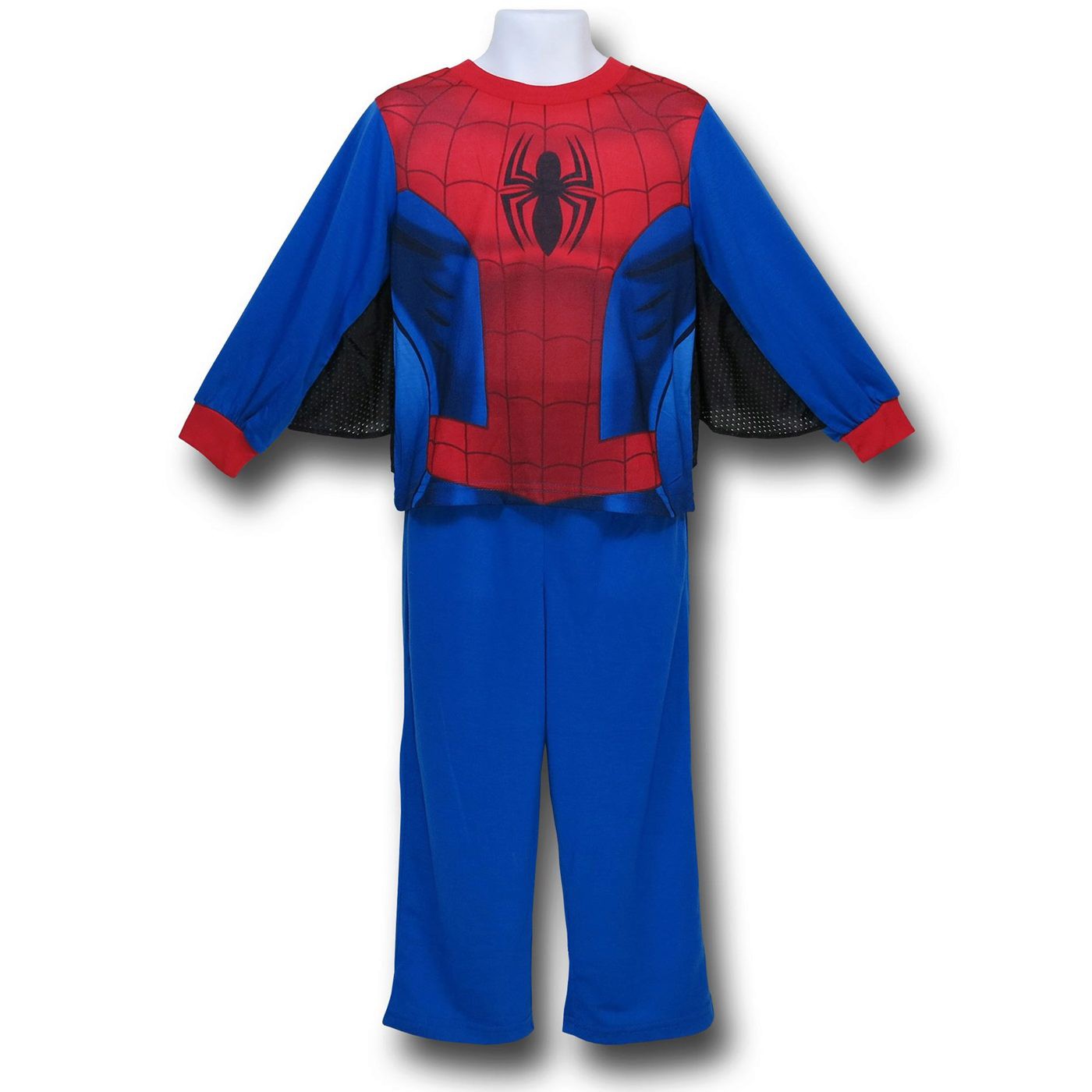 Spiderman Web-Winged Costume Kids Pajamas, Blue
