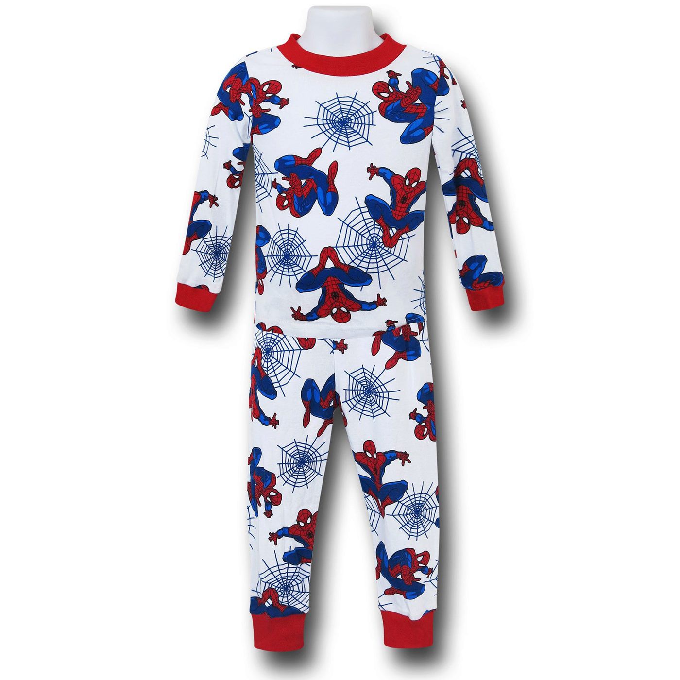 Spiderman Crawlers Kids Pajama Set, White