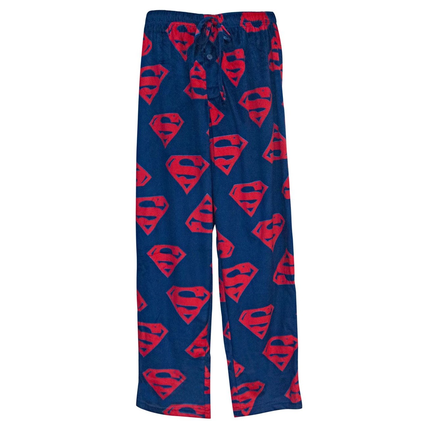 Superman Crest Repeat Men's Fleece Pajama Pants