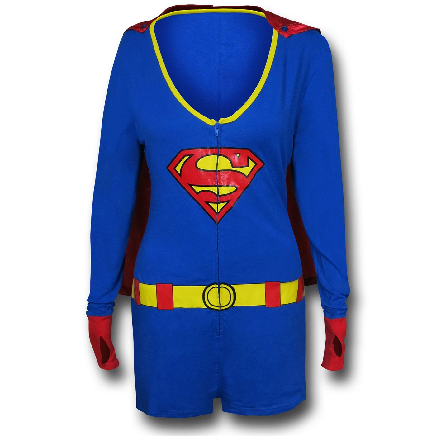 Superman Romper with Cape, Blue