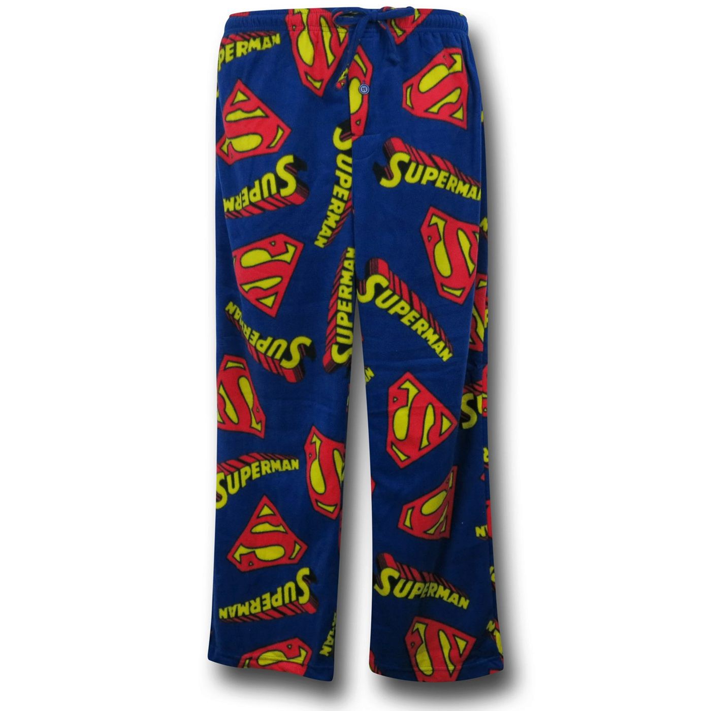 Superman Text & Logos Sleep Pants, Blue