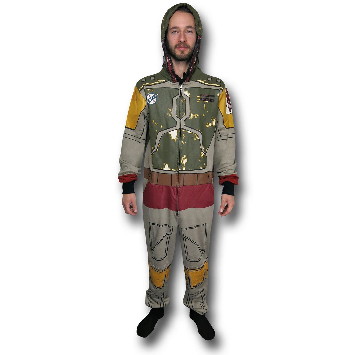 Star Wars Boba Fett Costume Adult Union Suit, Green