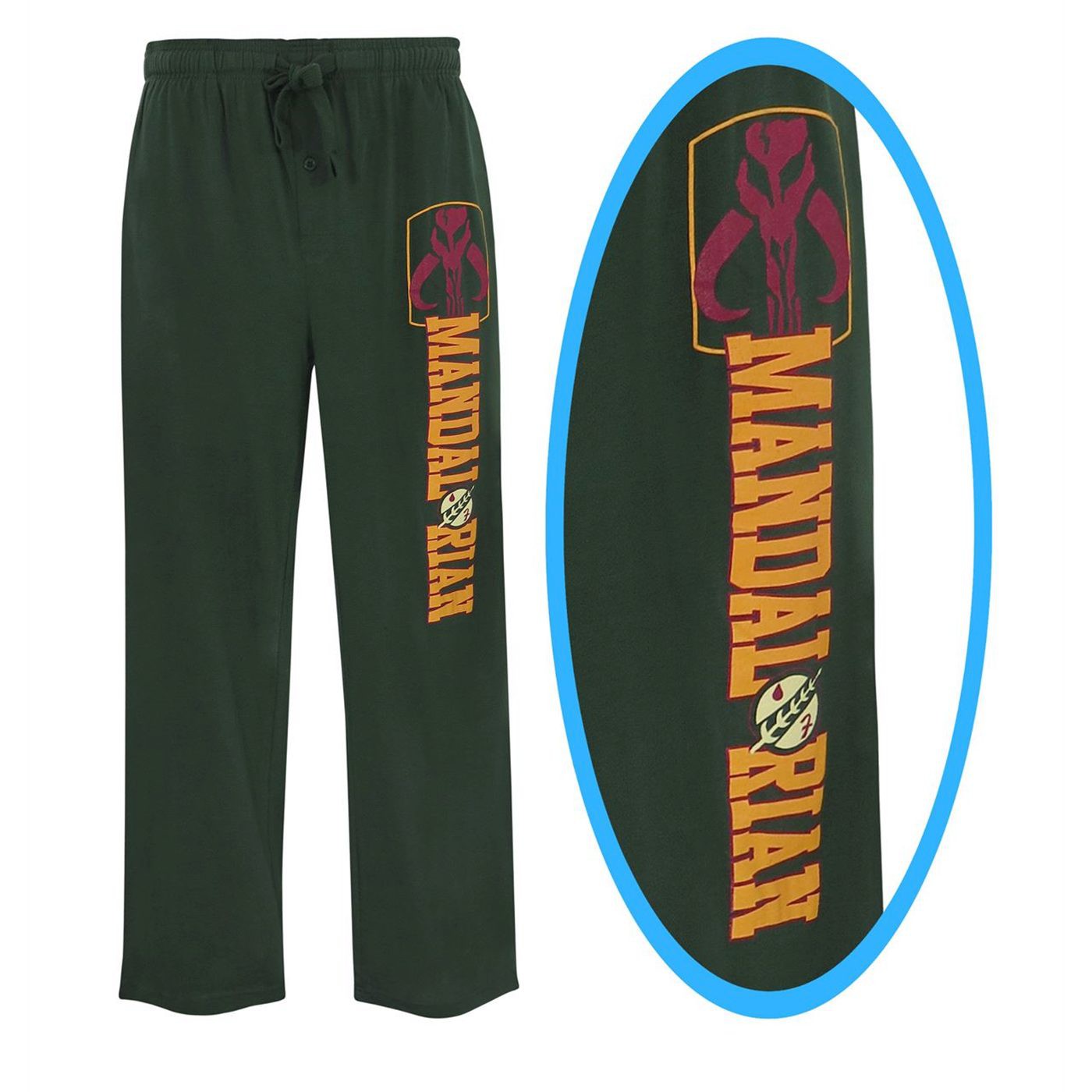 Star Wars Boba Fett Mandalorian Men's Pajama Pants, Green