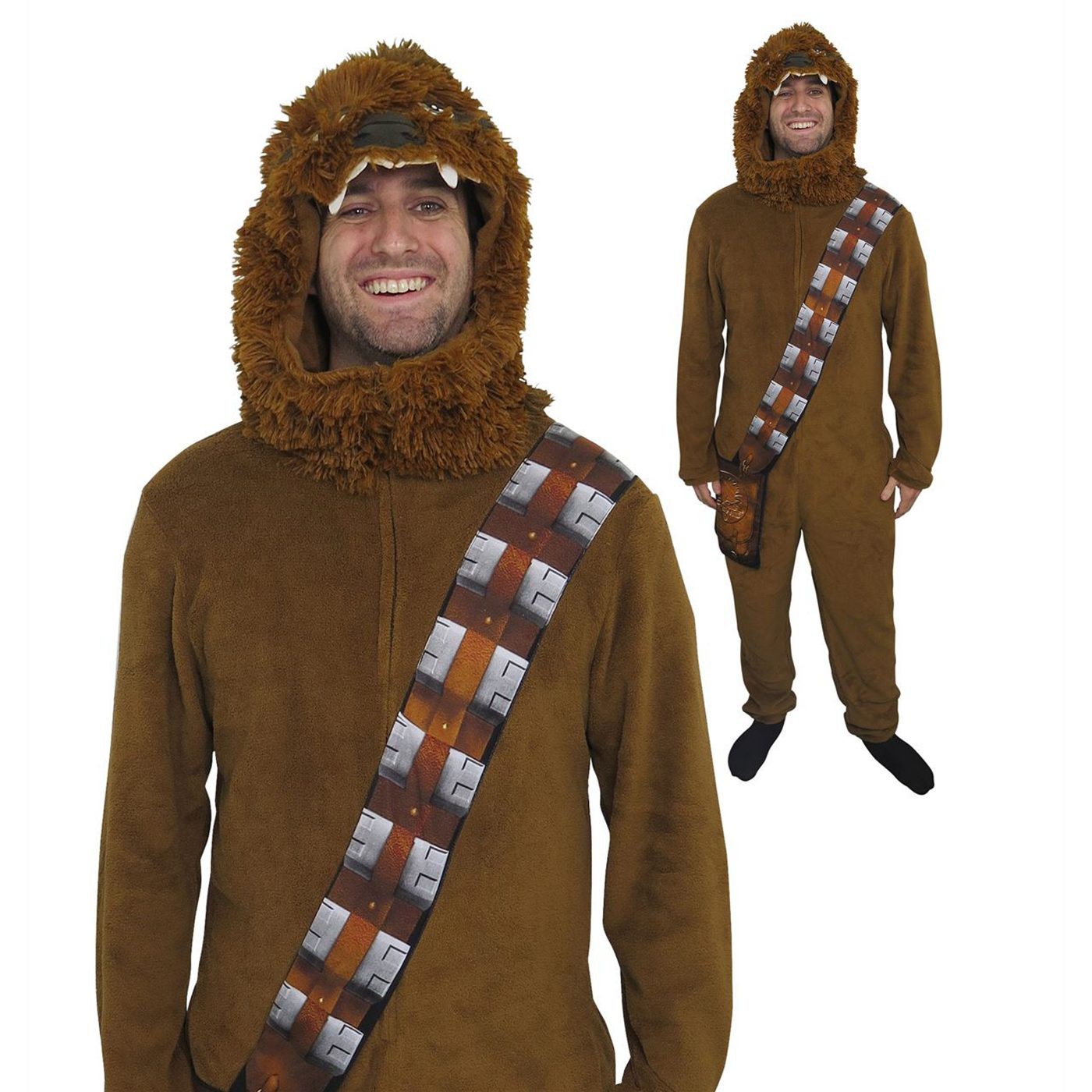 Star Wars Chewbacca Costume Fleece Union Suit, Brown