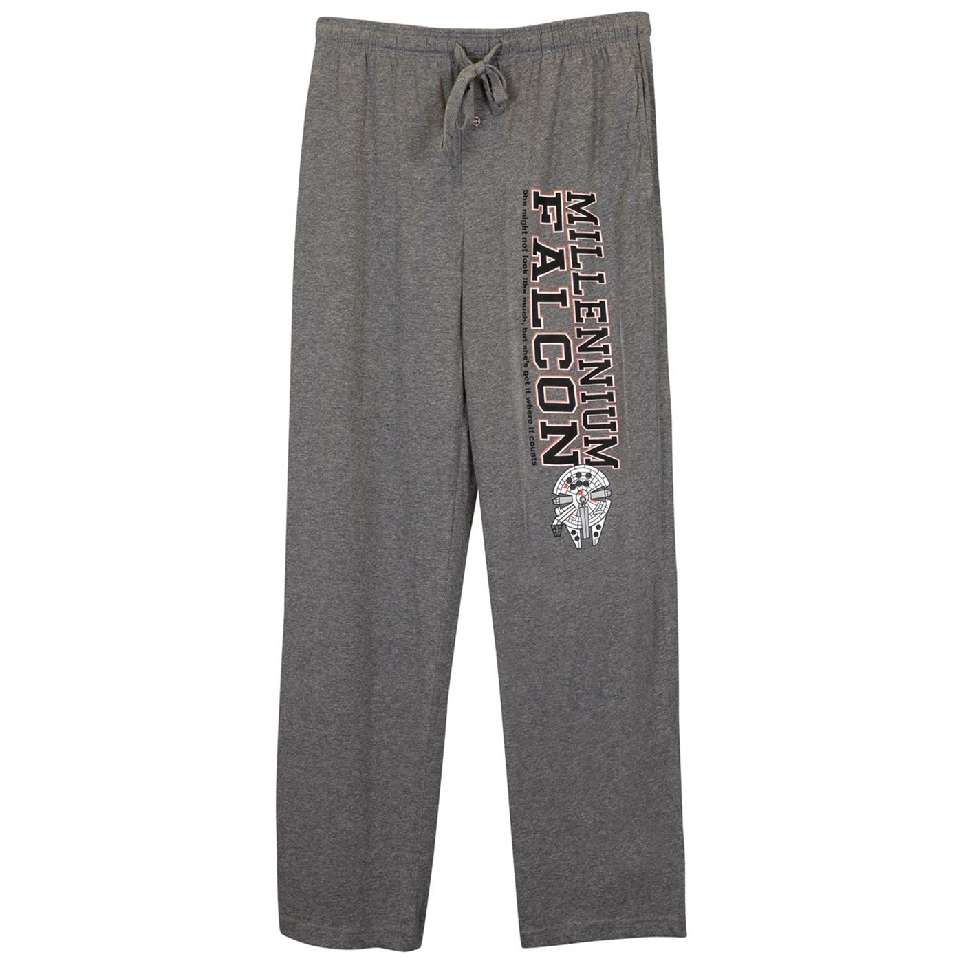 Star Wars Millenium Falcon Unisex Pajama Pants, Grey