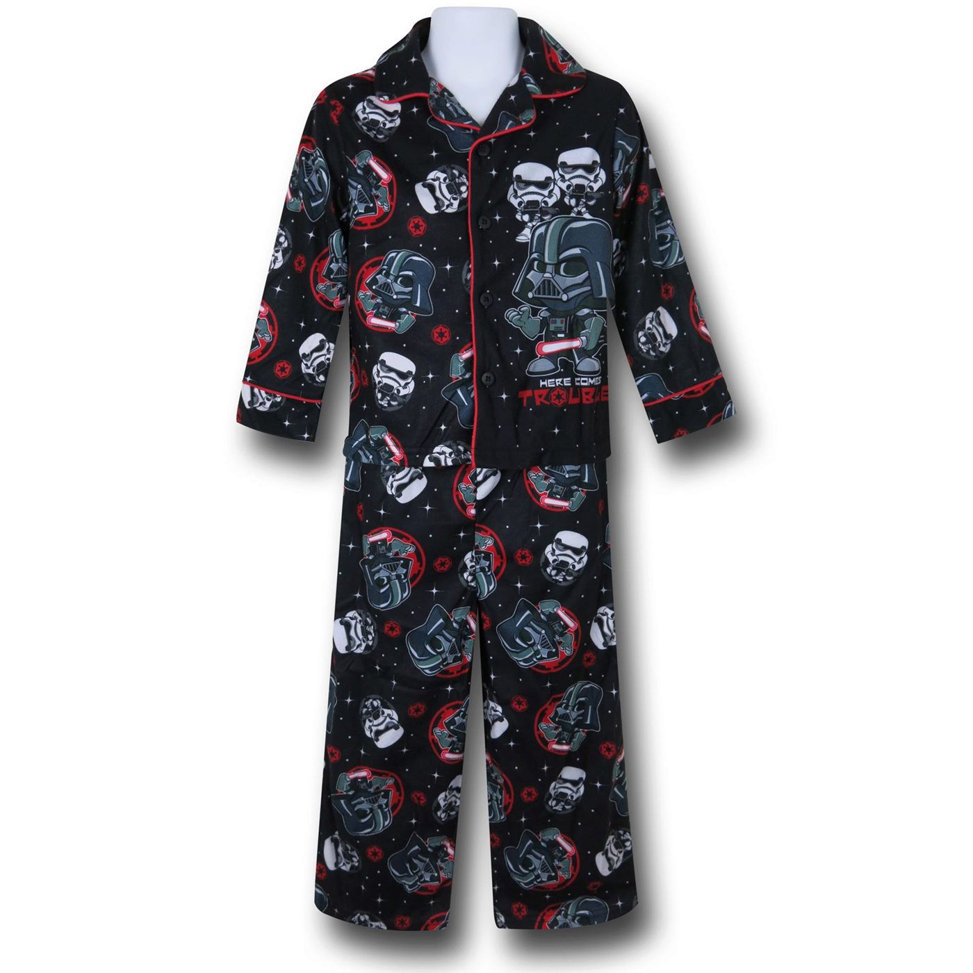 Star Wars Darth Vader and Troopers Toddler Pajama Set, Black