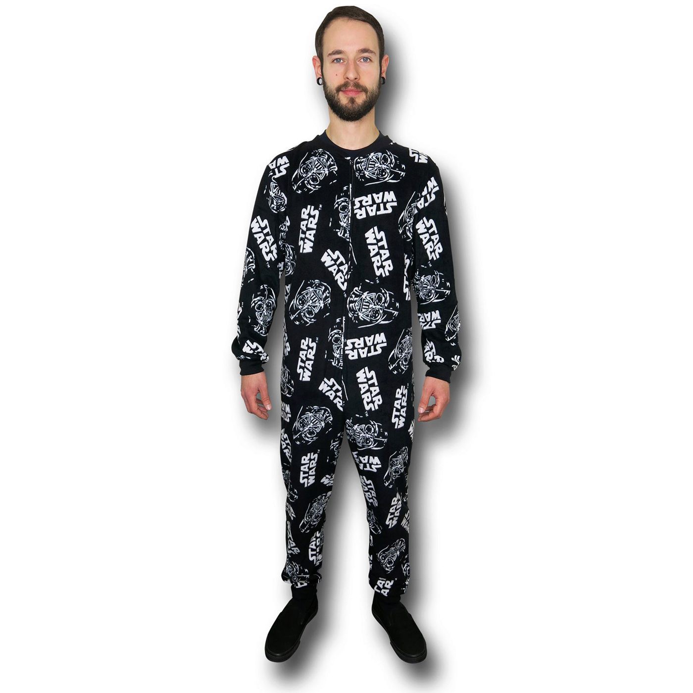 Star Wars Vader Adult Onesie Pajamas, Black
