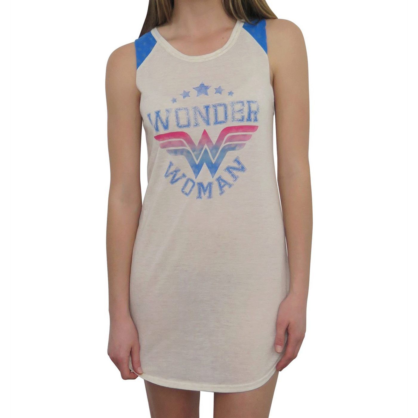 Wonder Woman Symbol & Logo Women's Sleep Tank, Grey