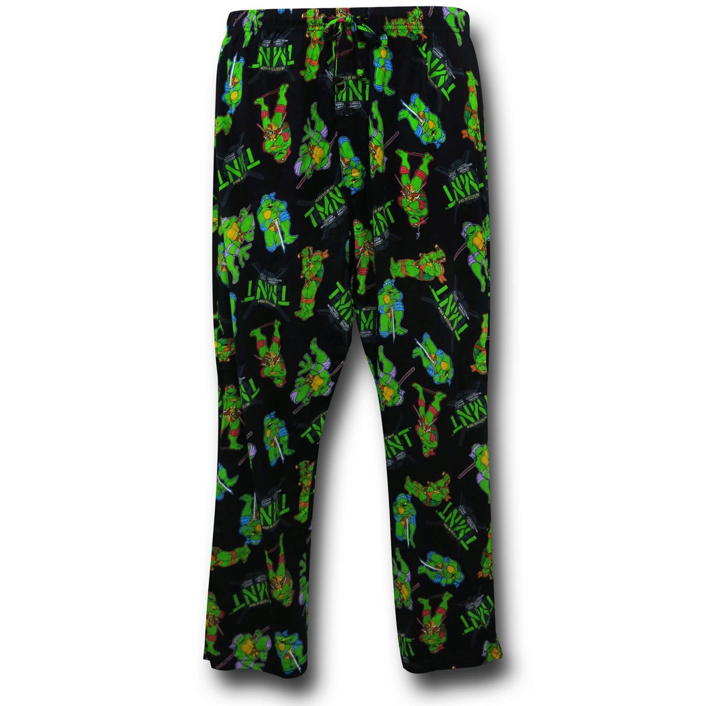 TMNT Logo and Characters Men's Sleep Pants, Black