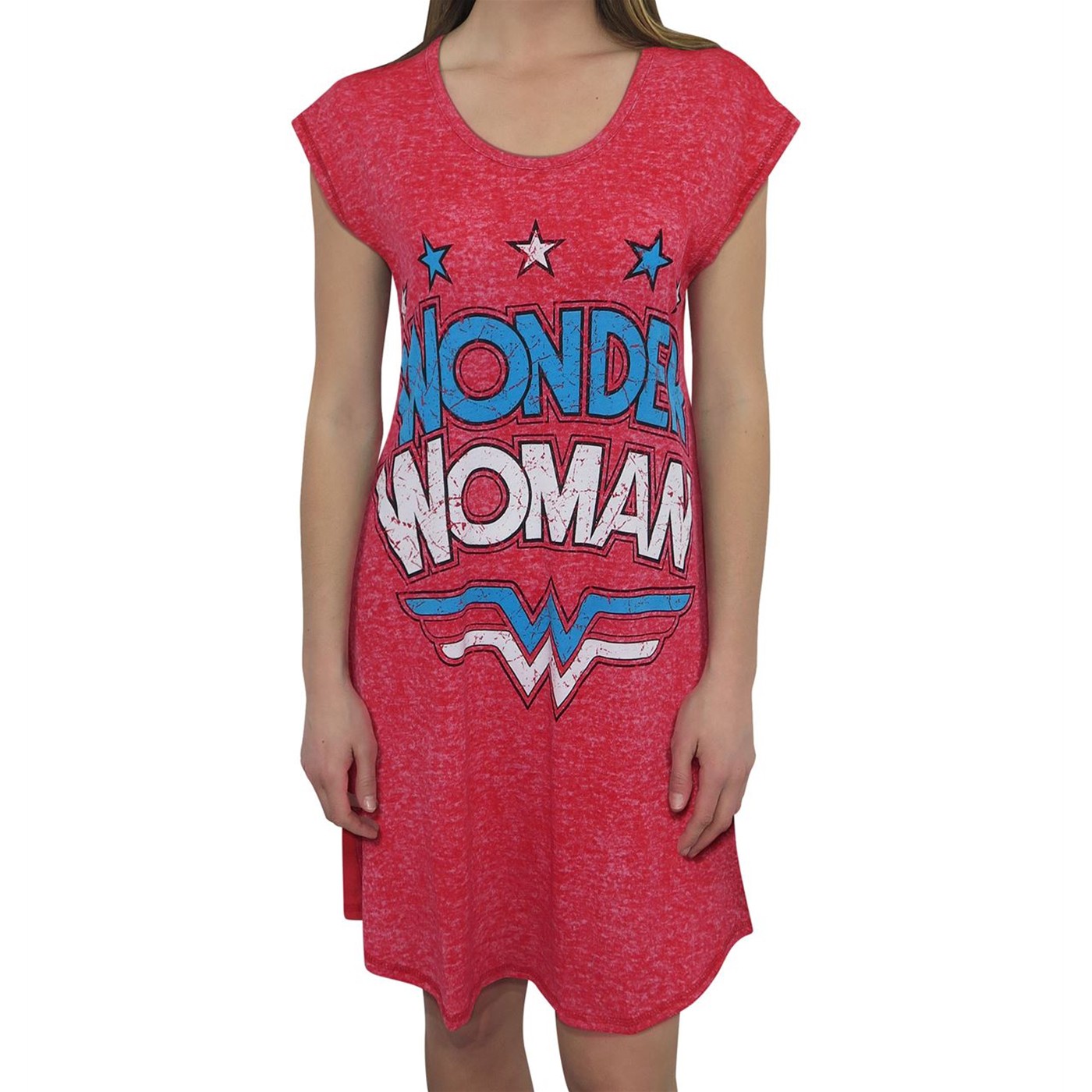 Wonder Woman Logo Women's Sleep Shirt, Red