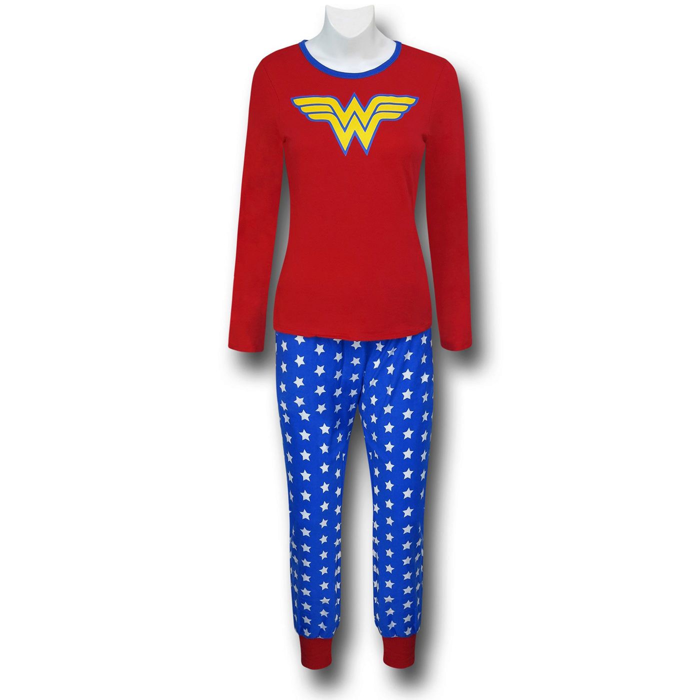 Wonder Woman Women's Long Sleeve Glow Sleep Set, Red