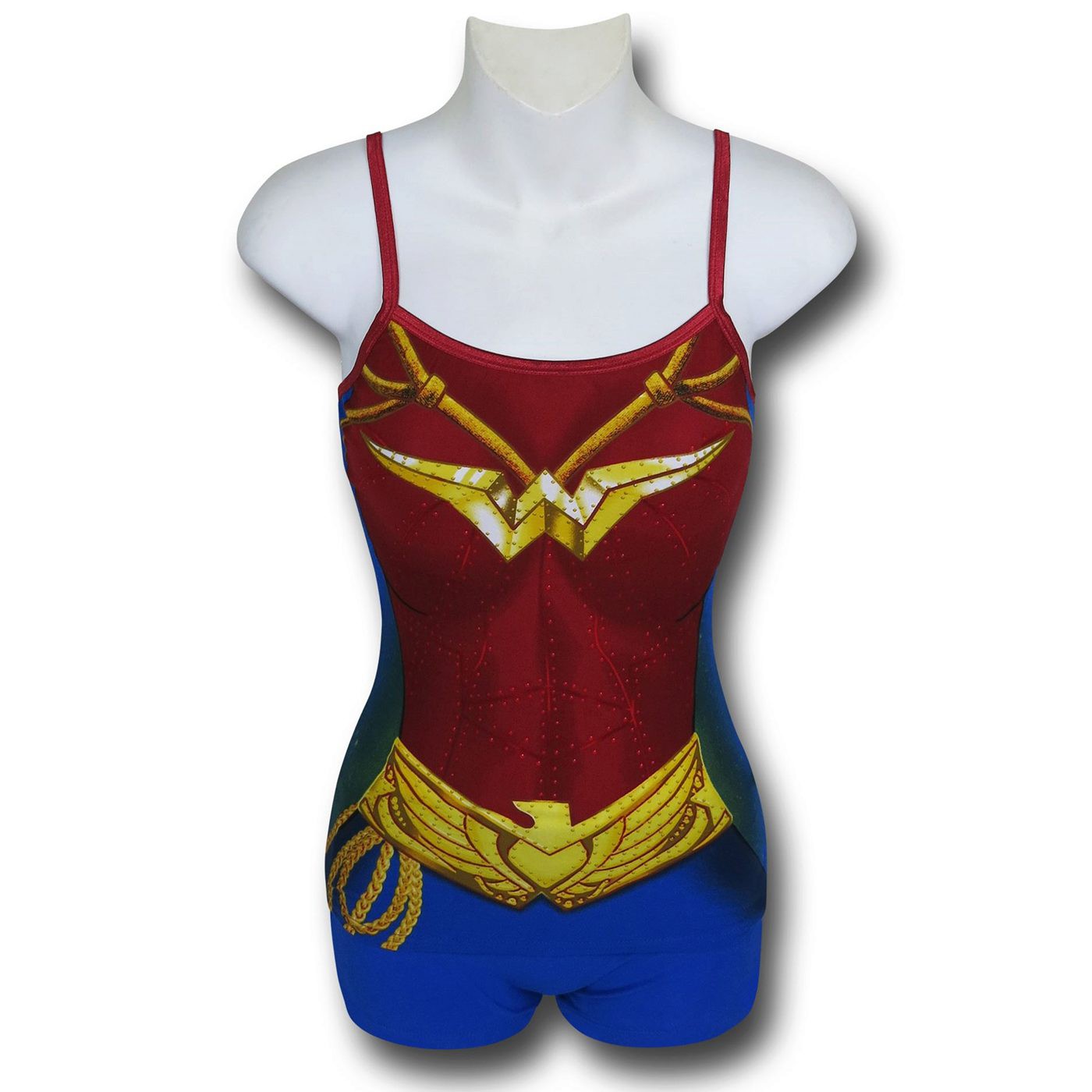 Wonder Woman Rivets Women's Cami & Panty Set, Blue