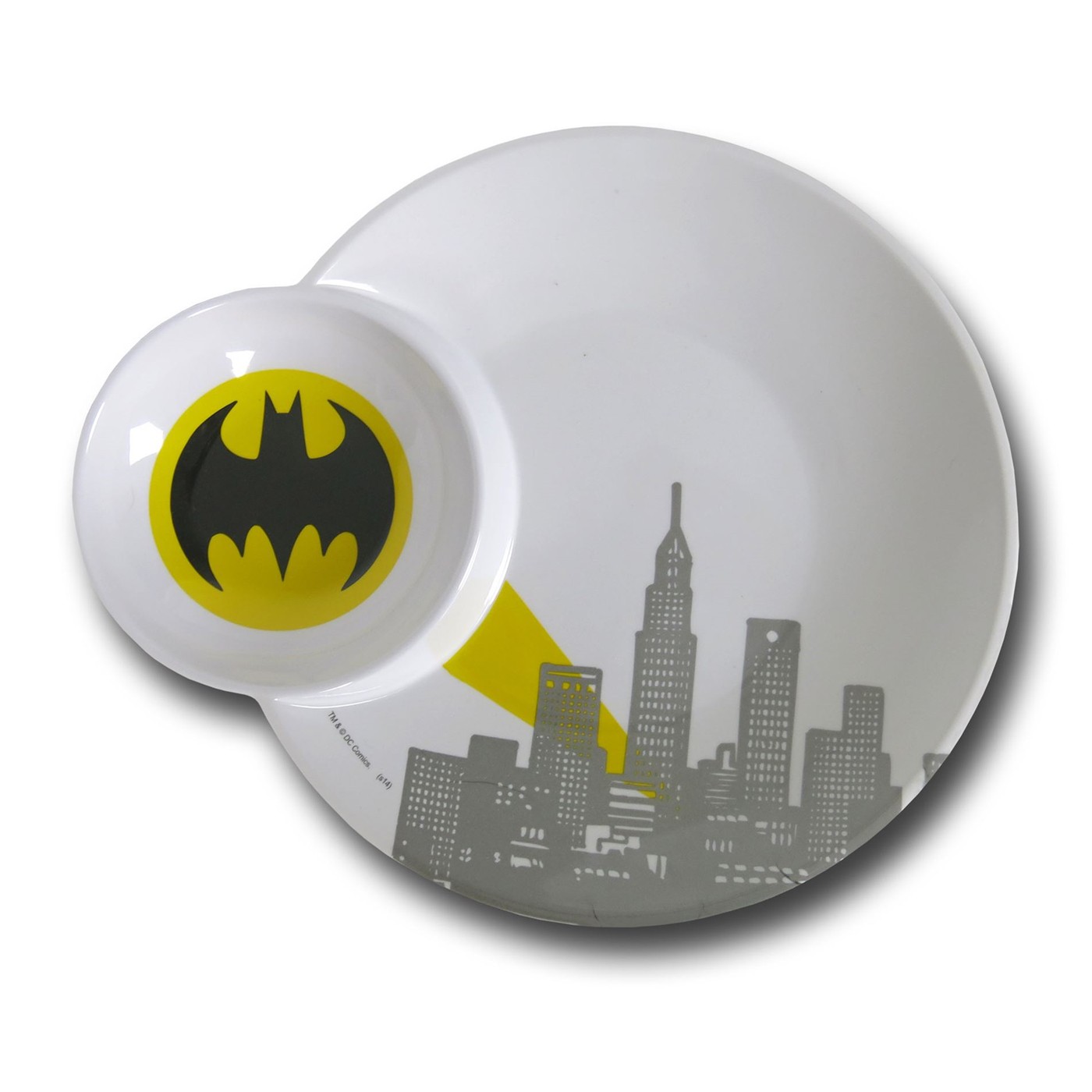 Batman Bat Signal Party Plate, White