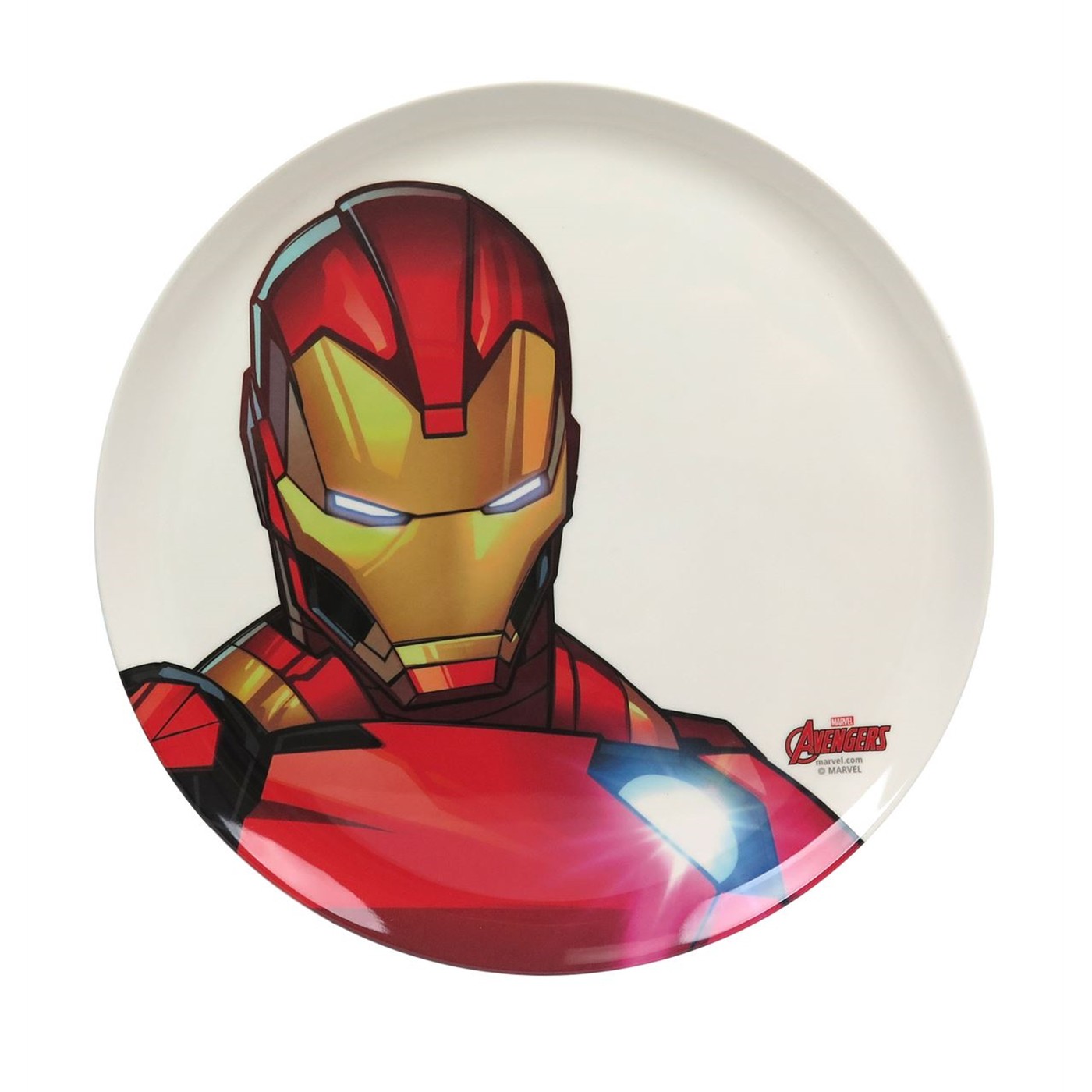 Iron Man Repulsor 10-Inch Plastic Dinner Plate, White