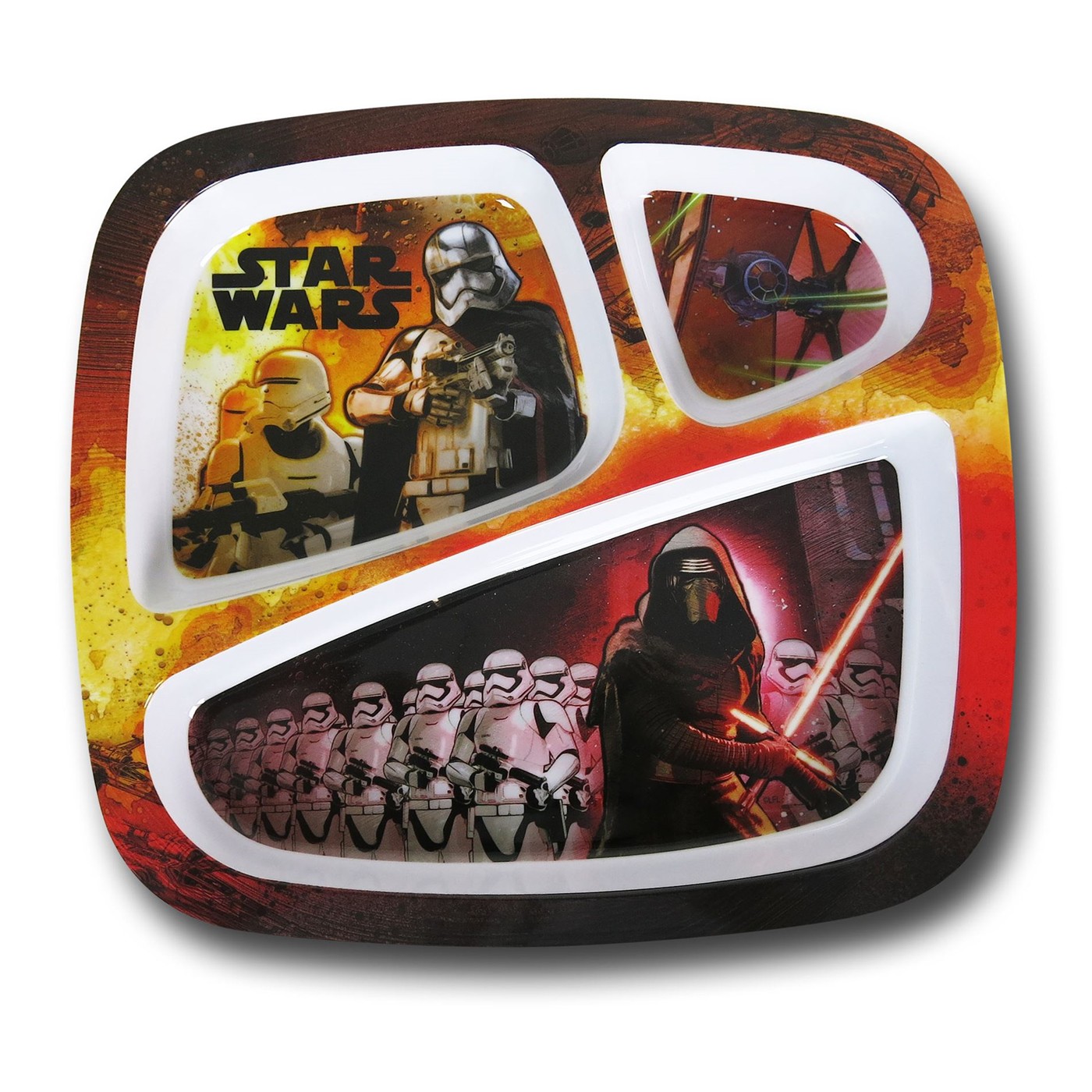 Star Wars Force Awakens Divided Kids Plate, Black