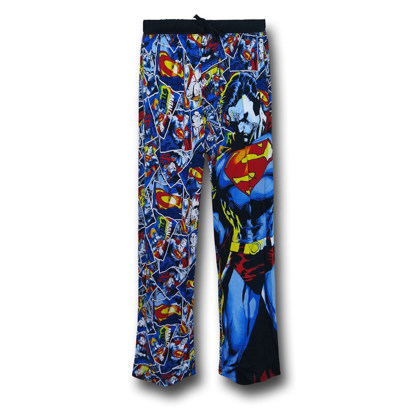 Superman Image & Collage Men's Pajama Pants, Blue