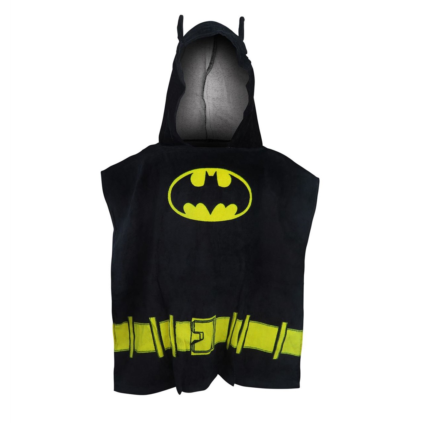 Batman Costume Kids' Towel Poncho, Black