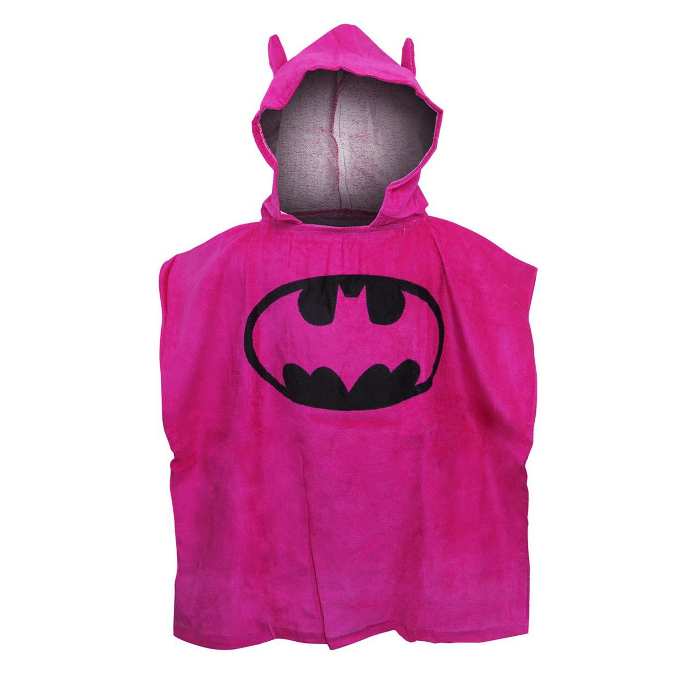 Batgirl Costume Kids' Towel Poncho, Pink