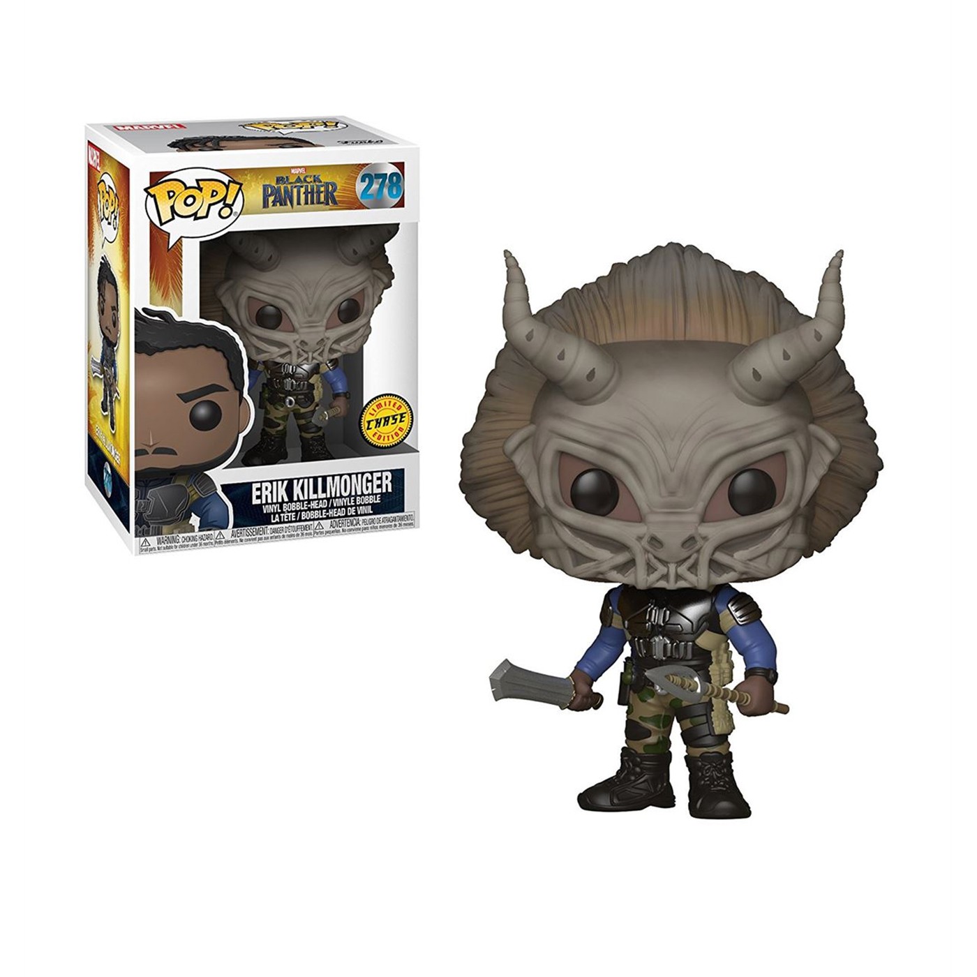 Black Panther Erik Killmonger Funko Chase Bobble Head, Black