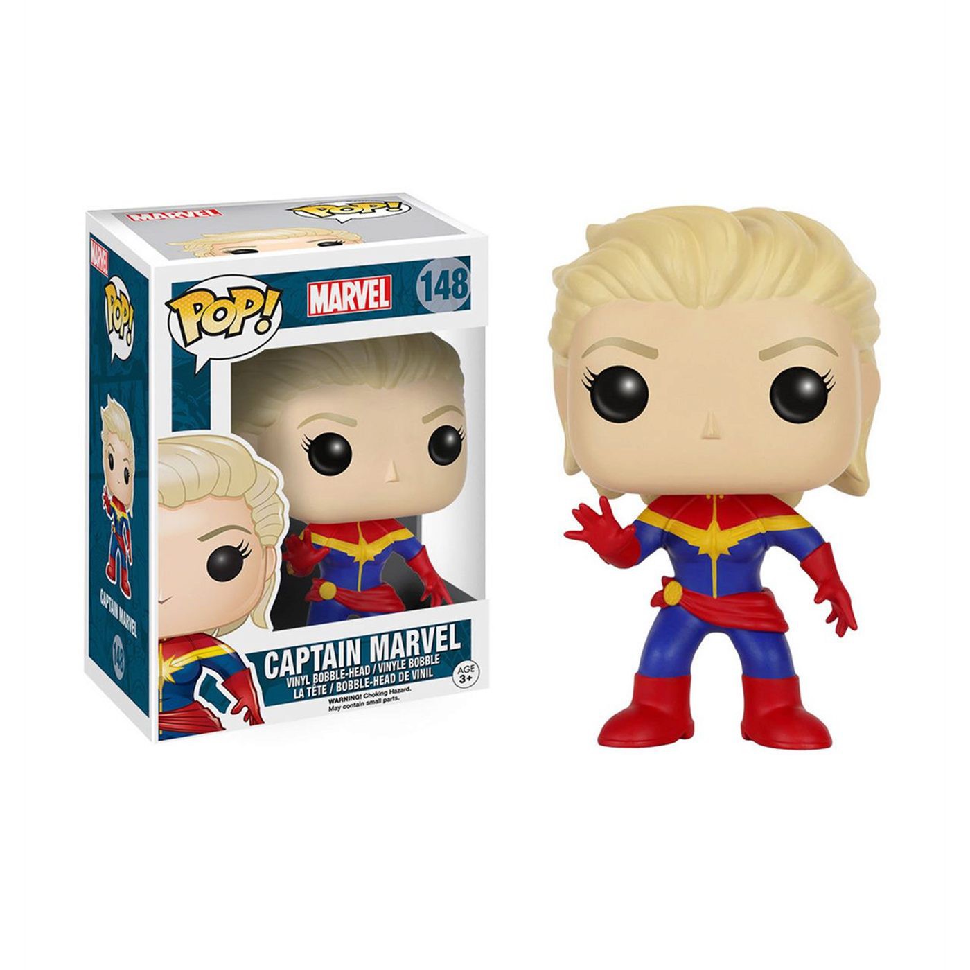 Captain Marvel Funko Pop Vinyl Bobble Head, Red
