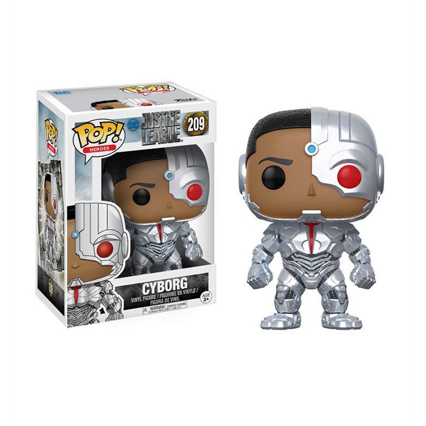 Cyborg Justice League Movie Funko Pop Vinyl Figure, Silver