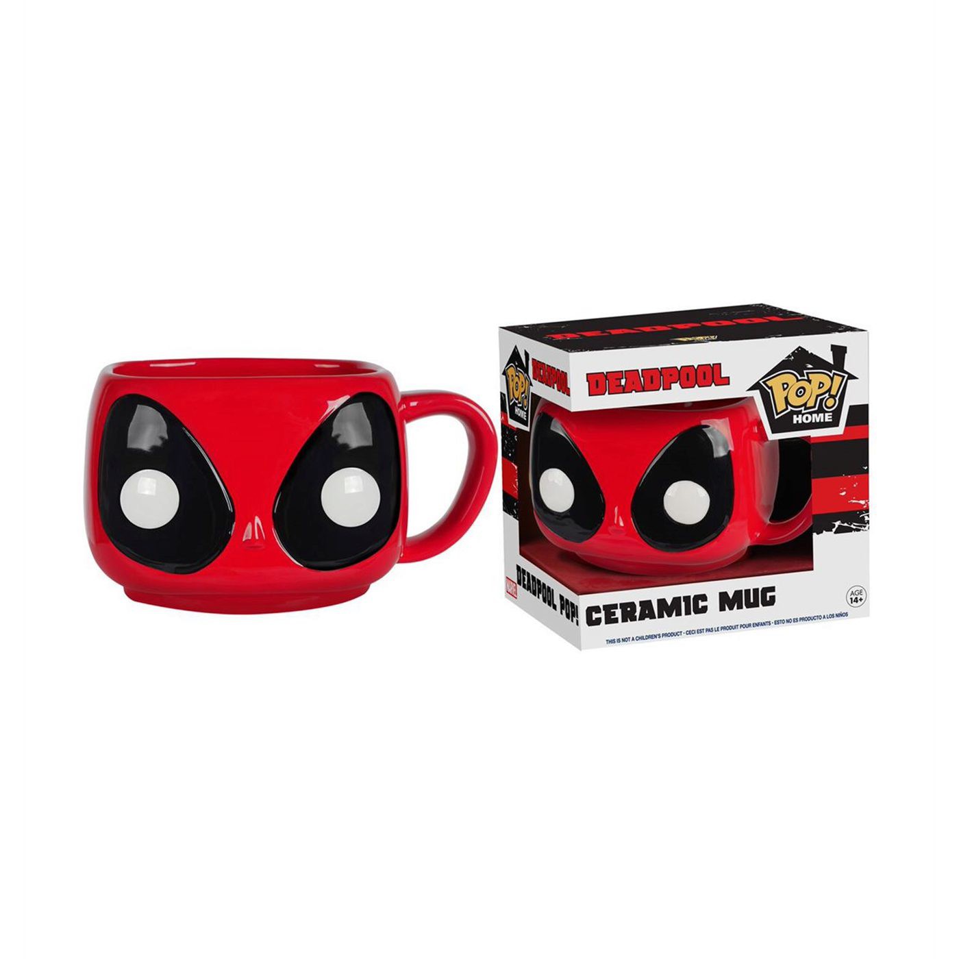Deadpool Pop Home Ceramic 12oz Mug, Red