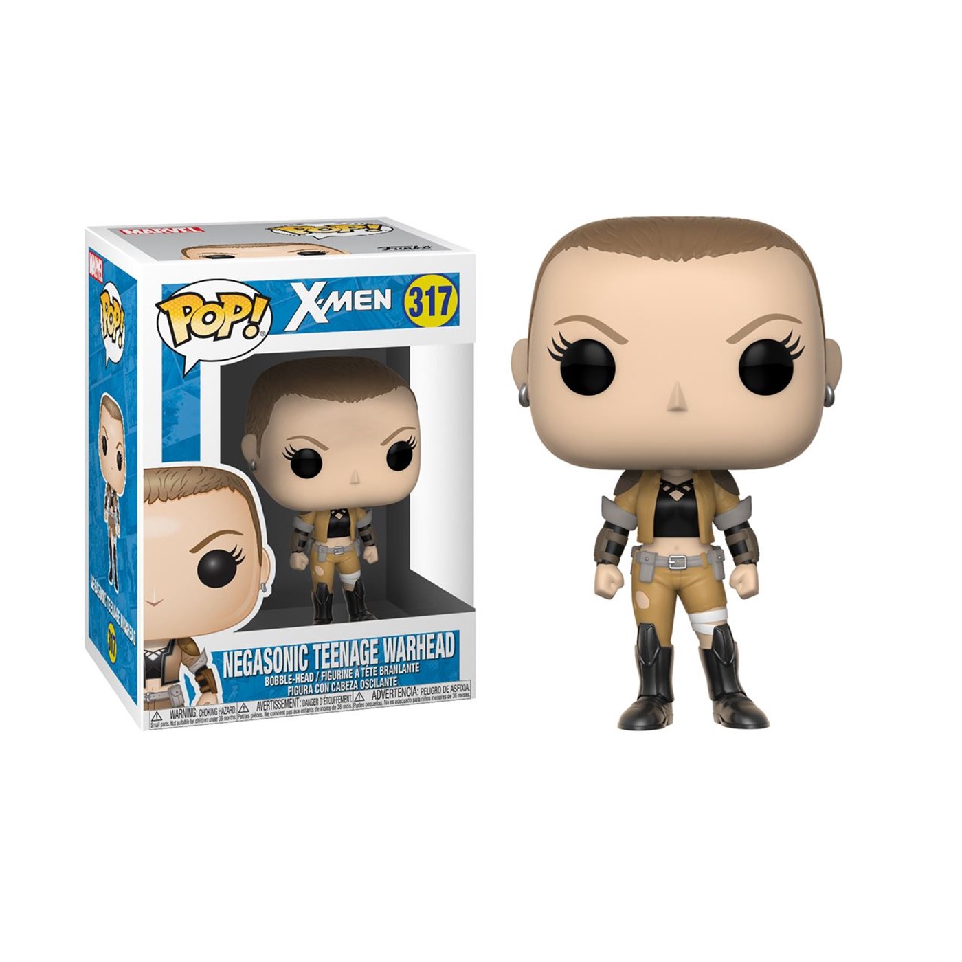 Deadpool Negasonic Funko Pop Bobble Head, Beige