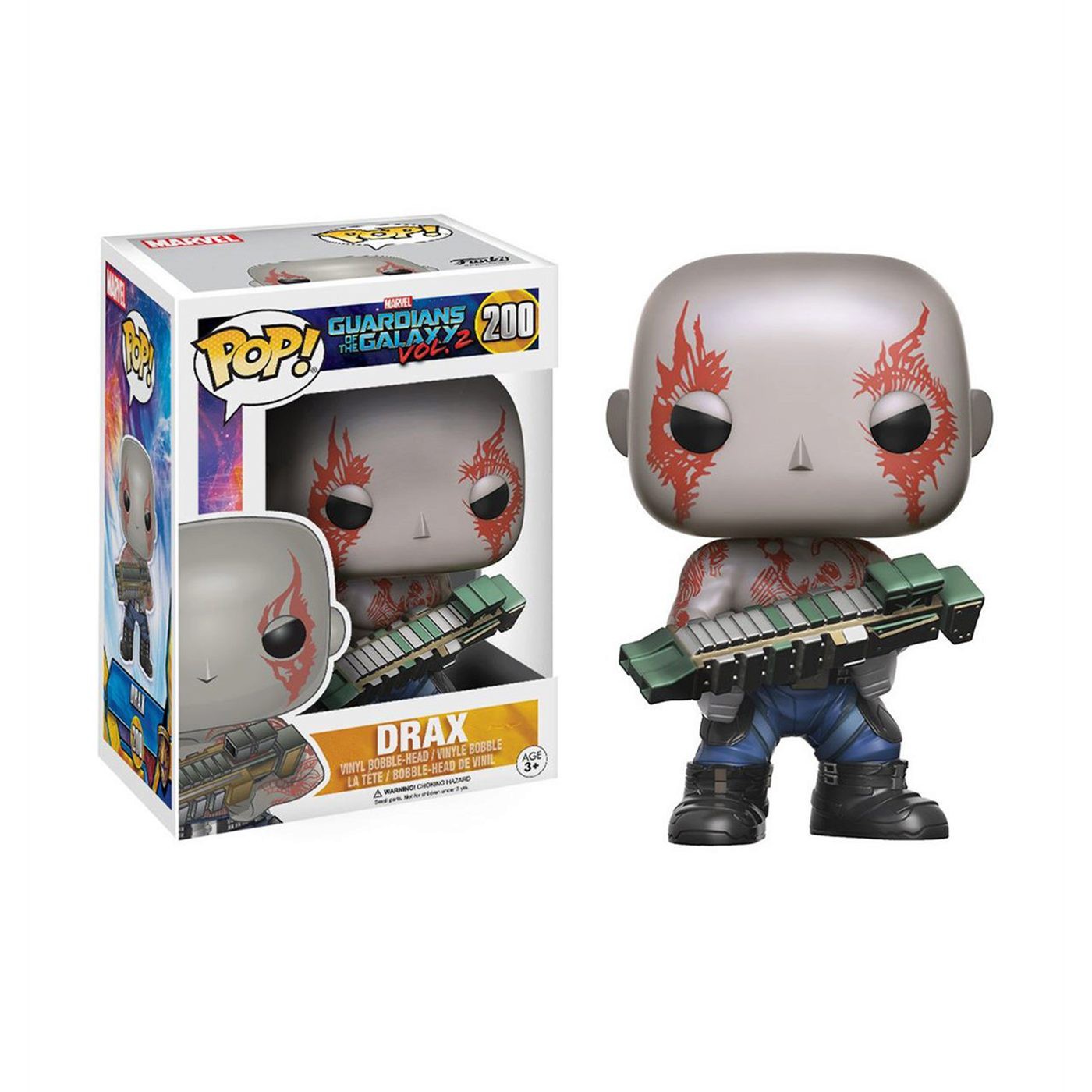 GOTG Vol. 2 Drax Funko Pop Bobble Head, Grey