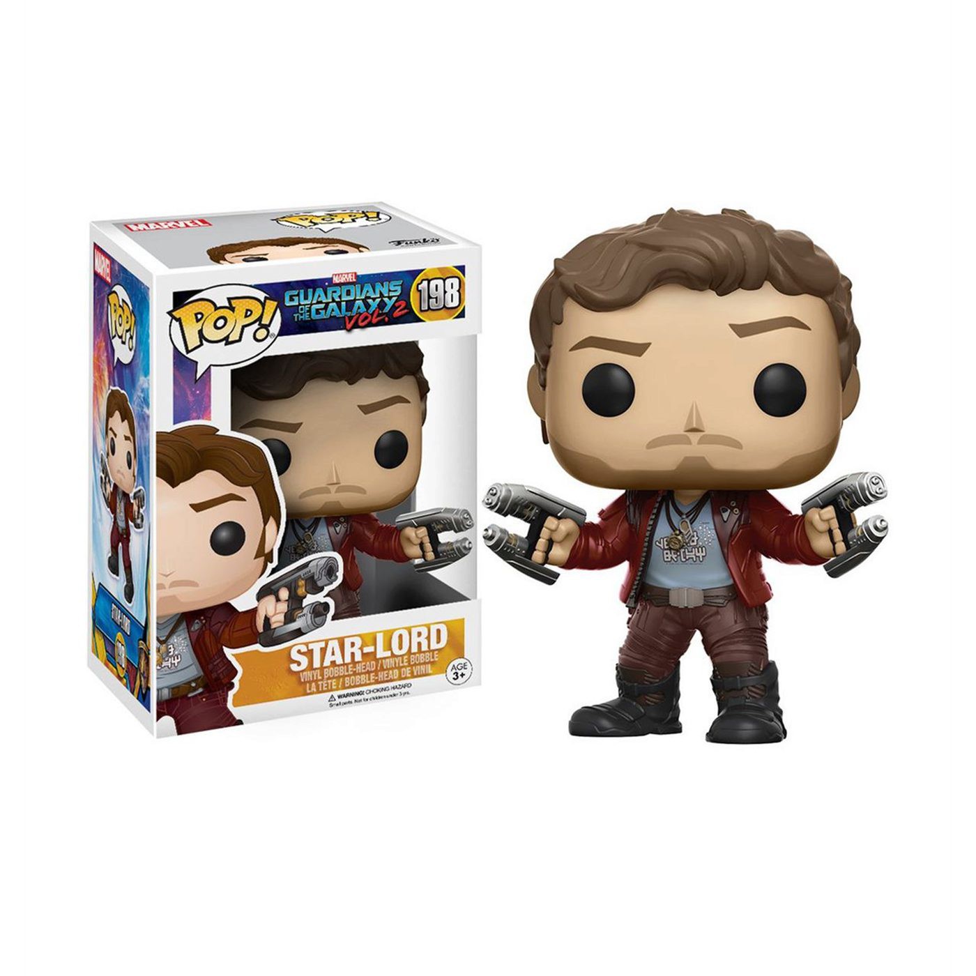 GOTG Vol. 2 Star Lord Funko Pop Bobble Head, Brown