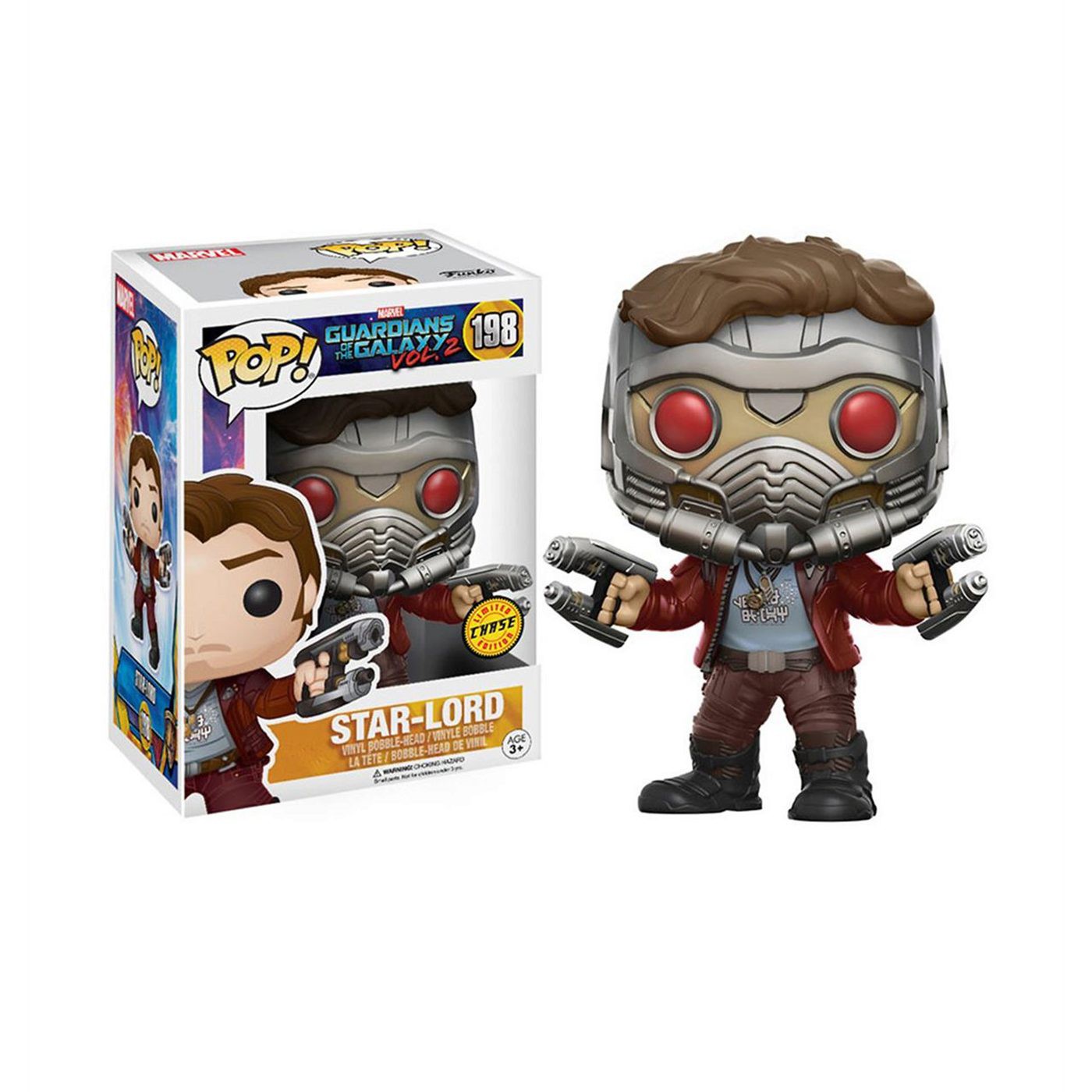 GOTG Vol. 2 Star Lord Funko Chase Pop Bobble Head, Brown