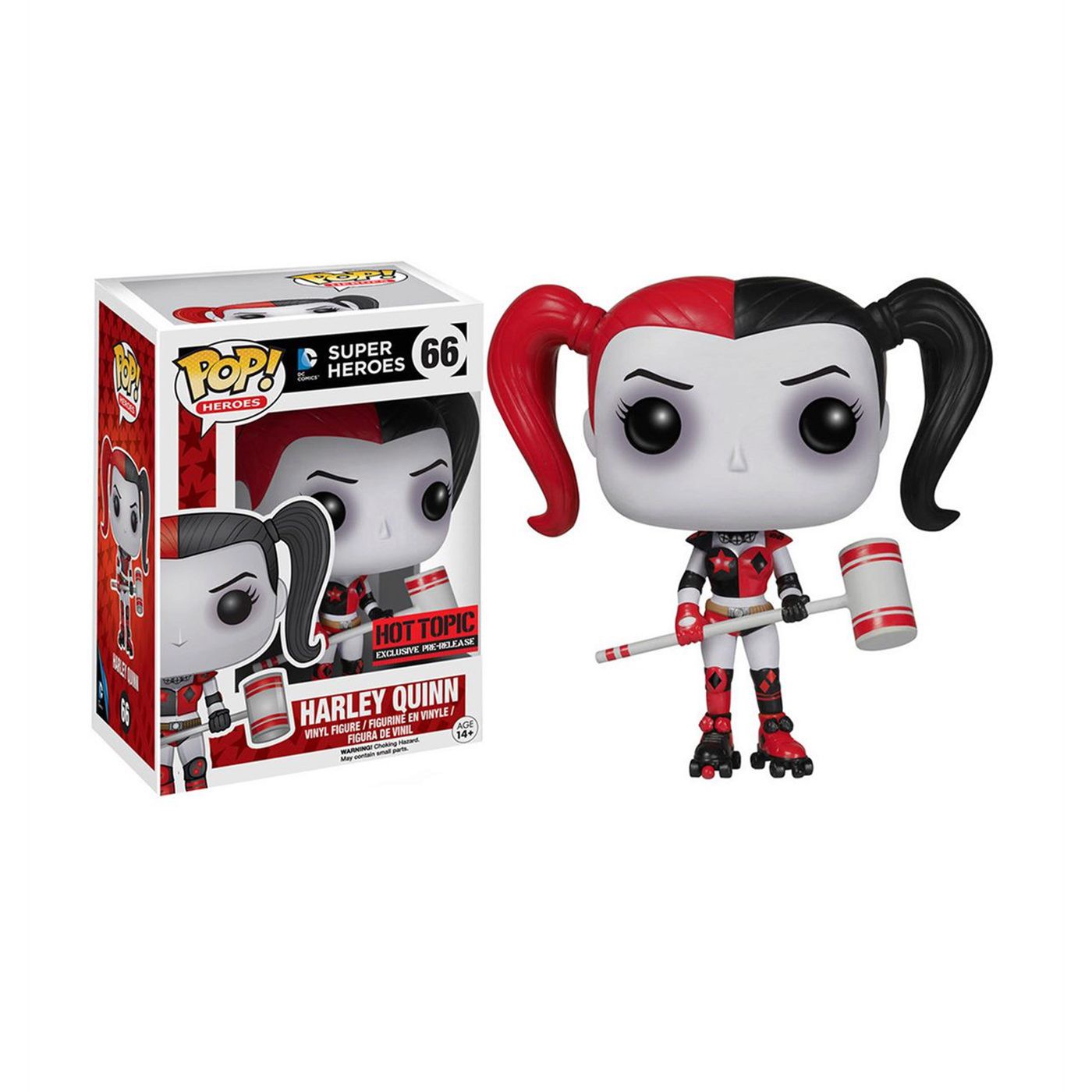 Harley Quinn Roller Derby Funko Pop Vinyl Figure, Red