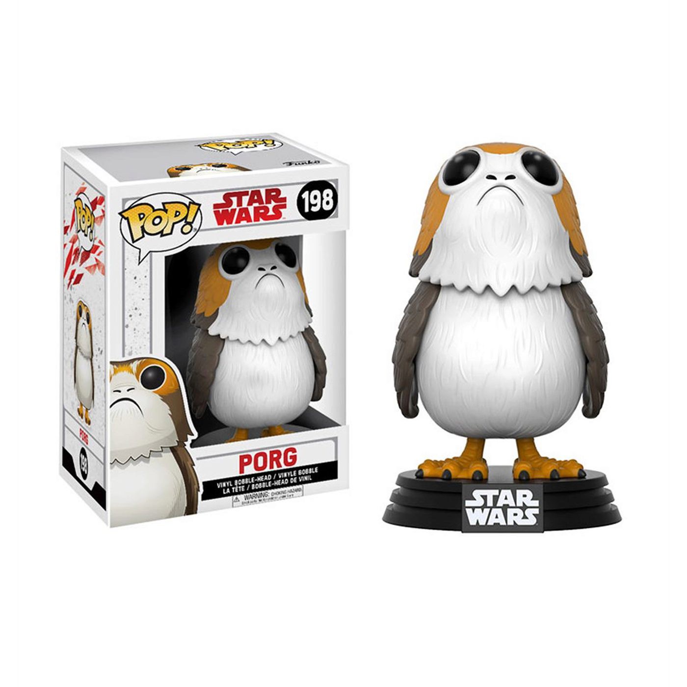 Star Wars The Last Jedi Porg Funko Pop Bobble Head, White
