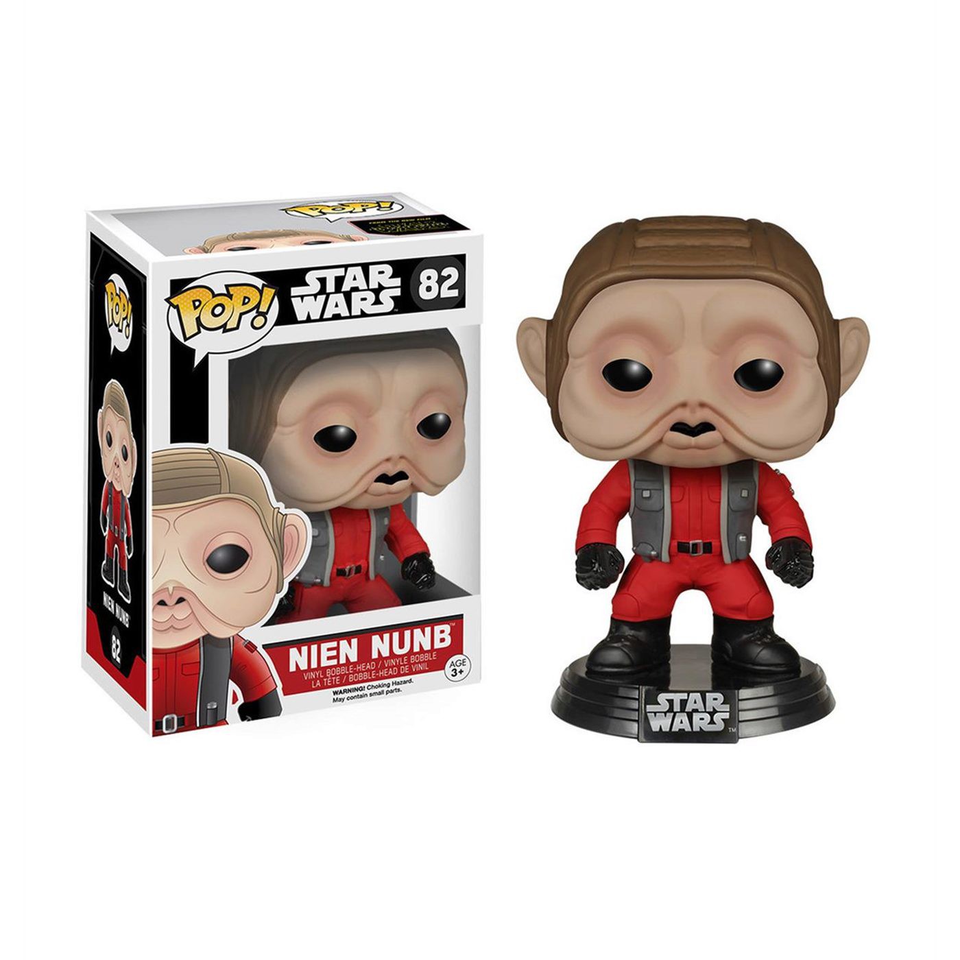 Star Wars The Force Awakens Nien Nunb Pop Bobblehead, Red