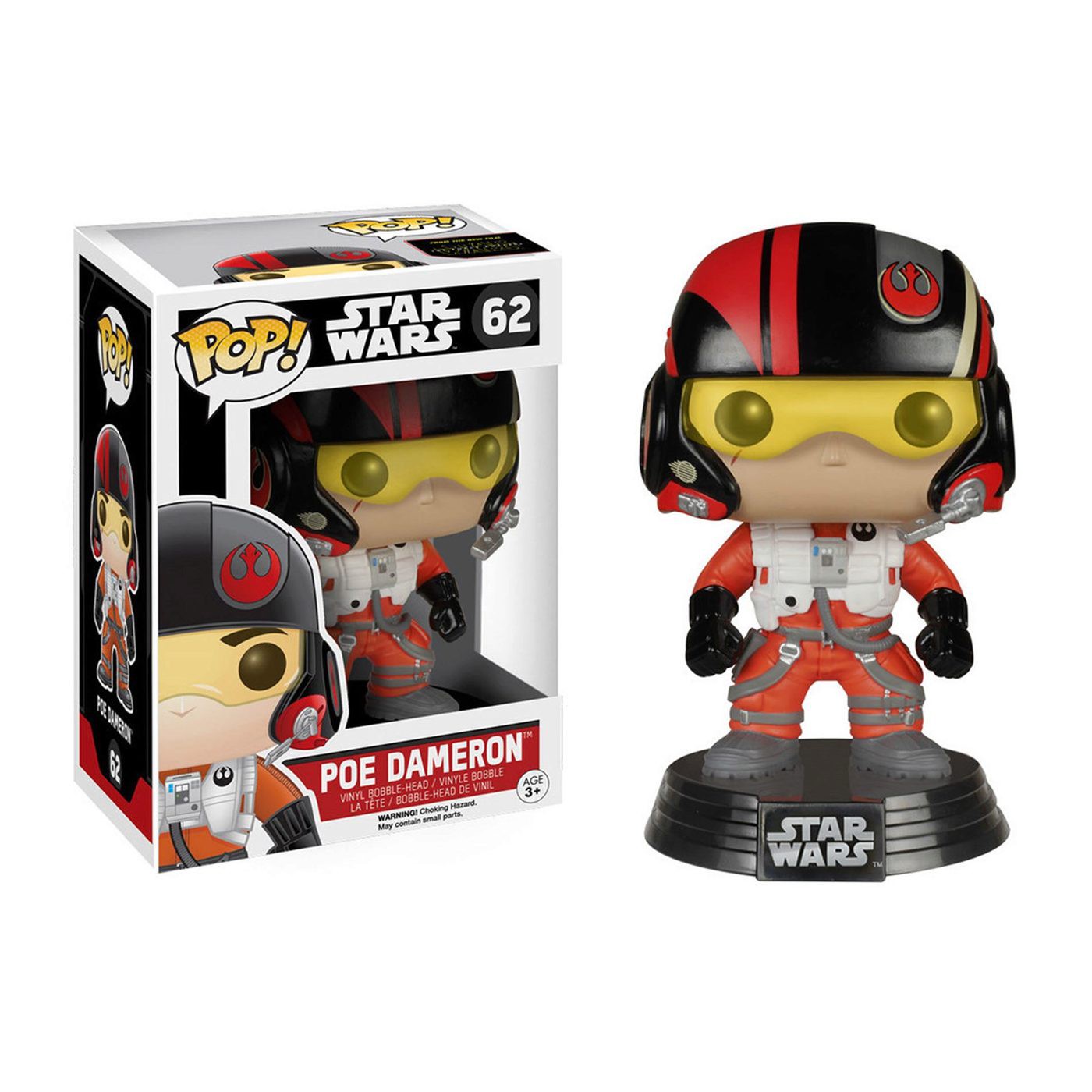 Star Wars Force Awakens Poe Pop Bobble Head, Brown