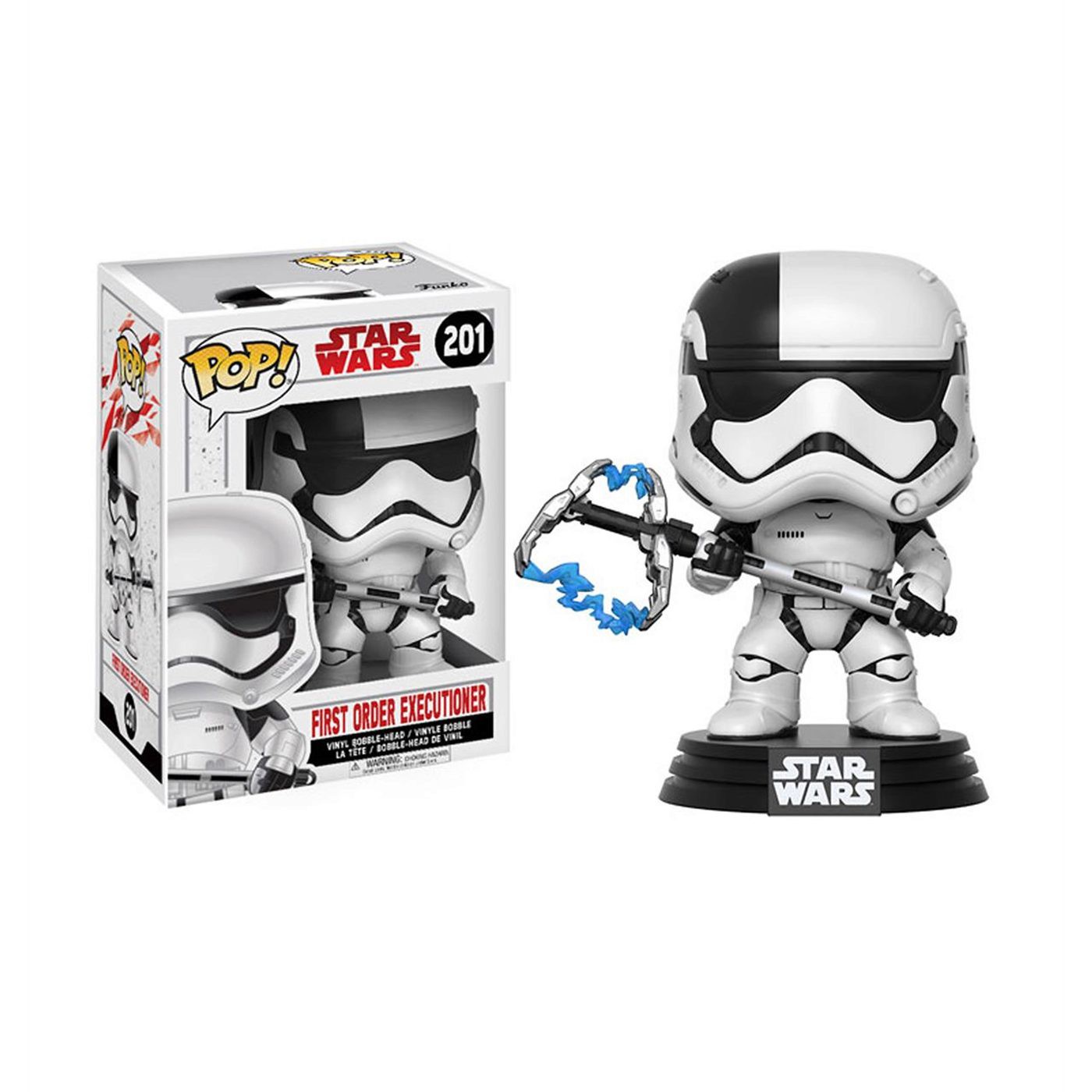 Star Wars Last Jedi First Order Executioner Pop Bobble Head, White
