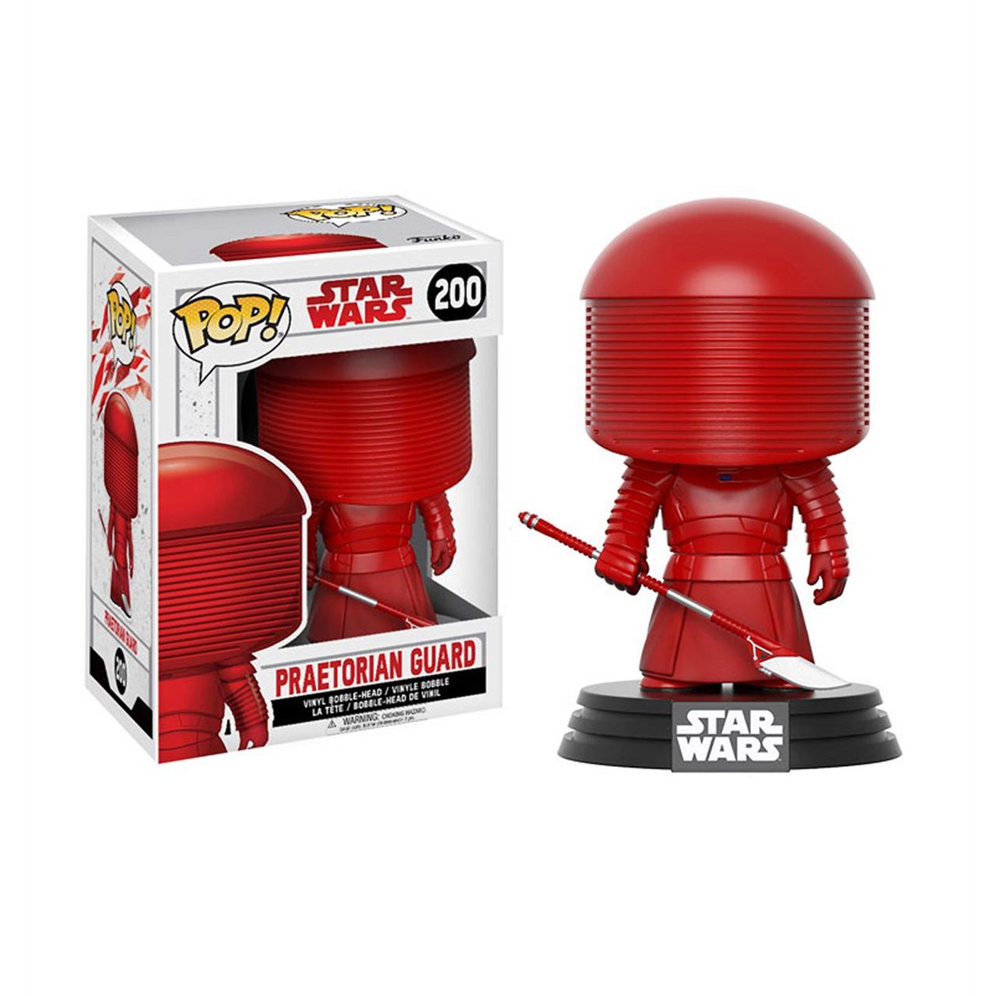 Star Wars Last Jedi Praetorian Guard Pop Bobble Head, Red