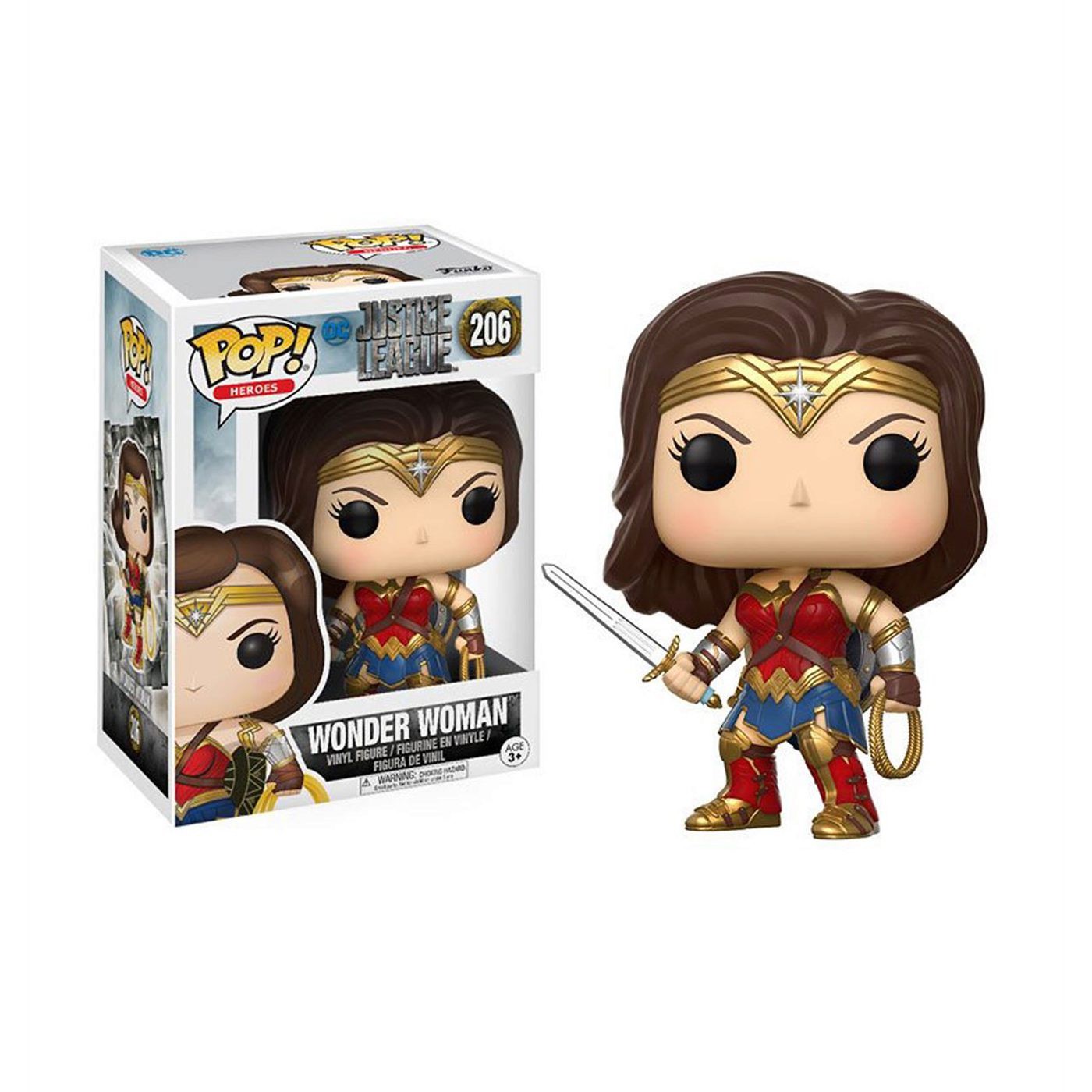 Wonder Woman Justice League Movie Funko Pop Vinyl Figure, Red