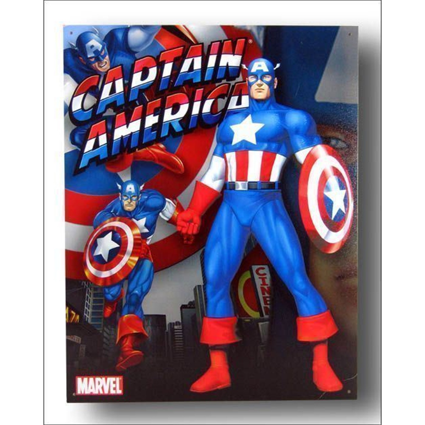 Captain America Tin Sign Poster