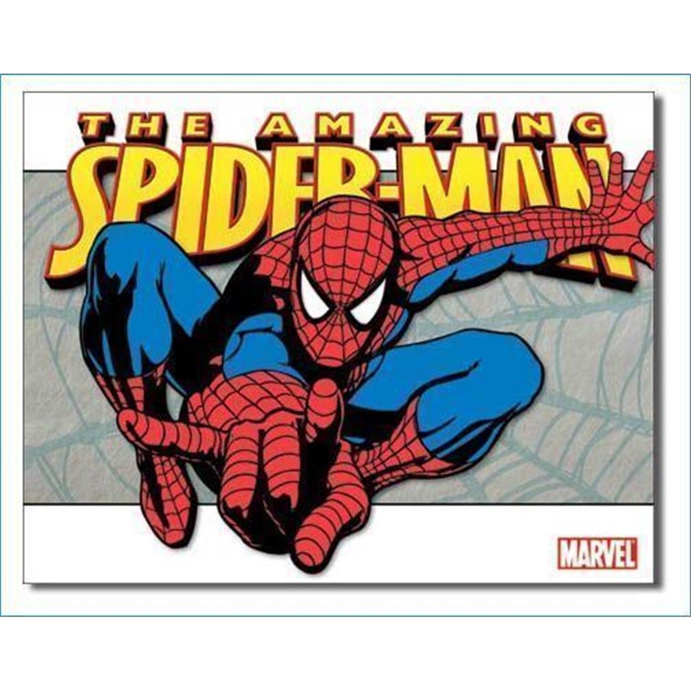 Spiderman Tin White Poster