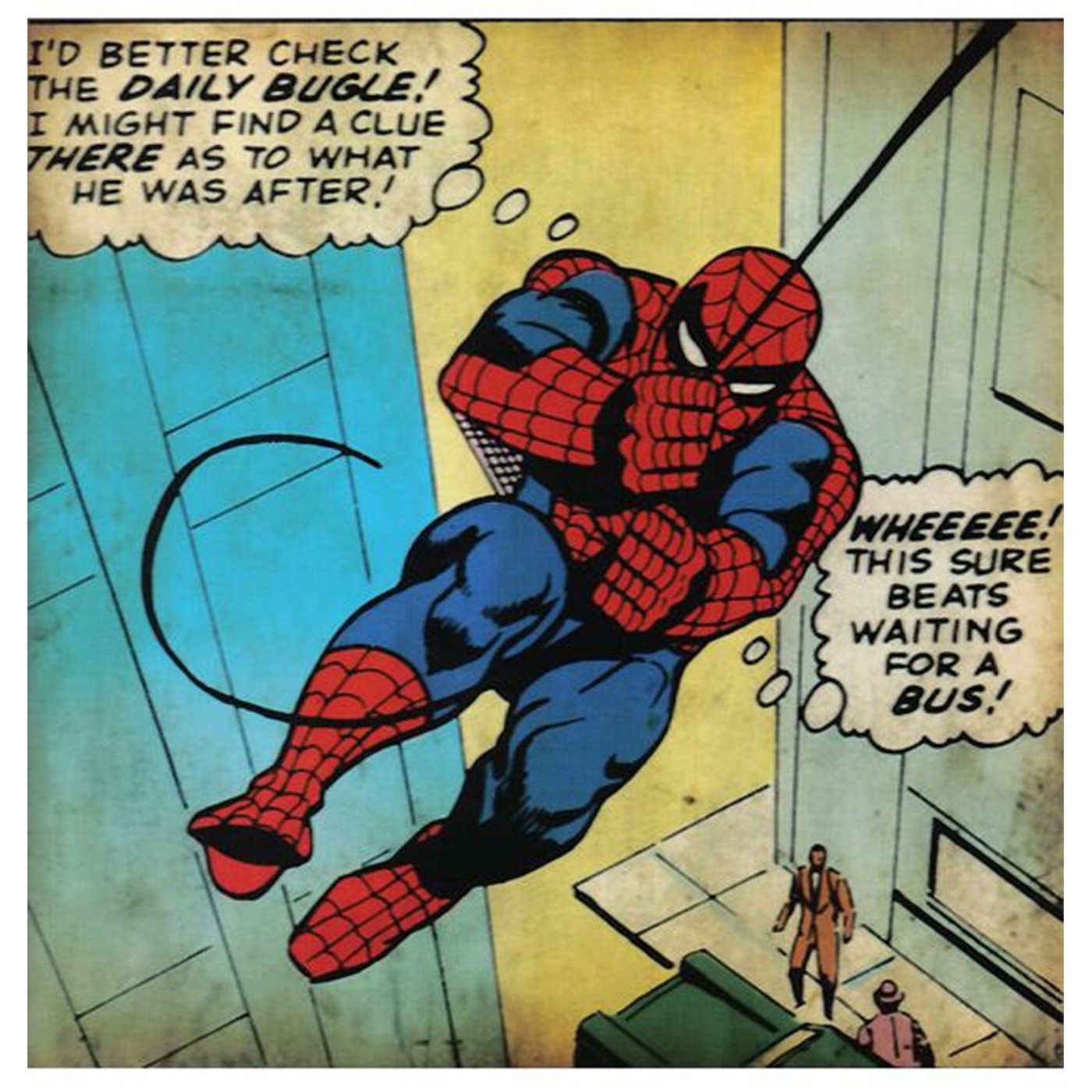 Spiderman Better Check Comic Panel Matted Print