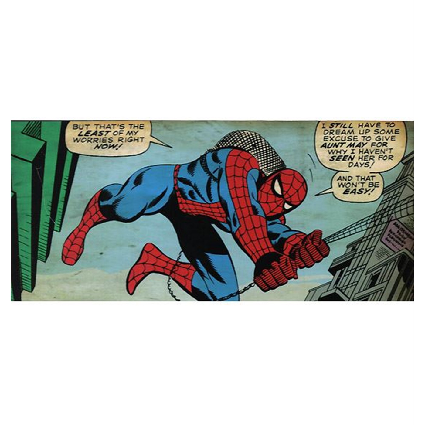 Spiderman Worries Comic Panel Matted Print