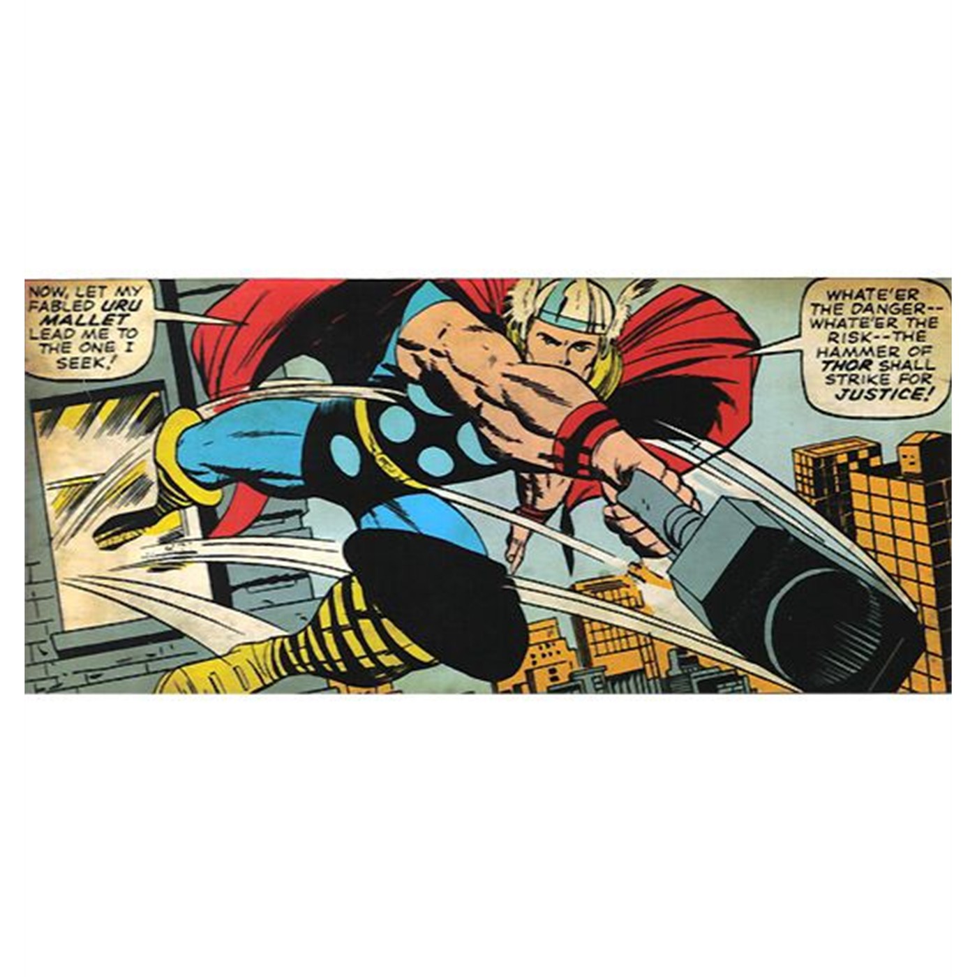 Thor Fabled Uru Comic Panel Matted Print