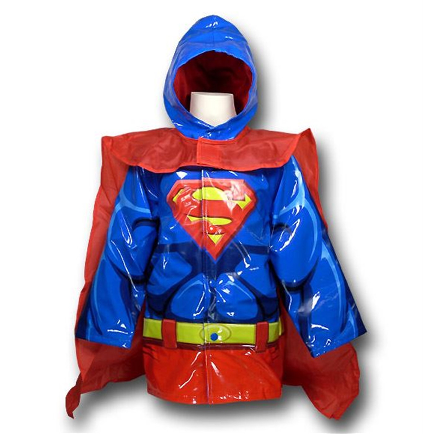 Superman Juvy Caped Costume Raincoat, Blue