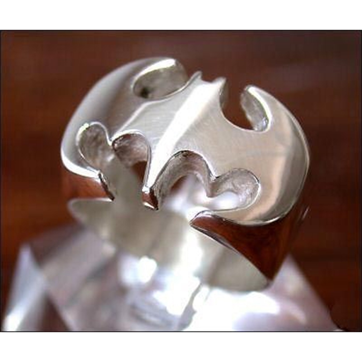 Batman Carved Sterling Silver Ring
