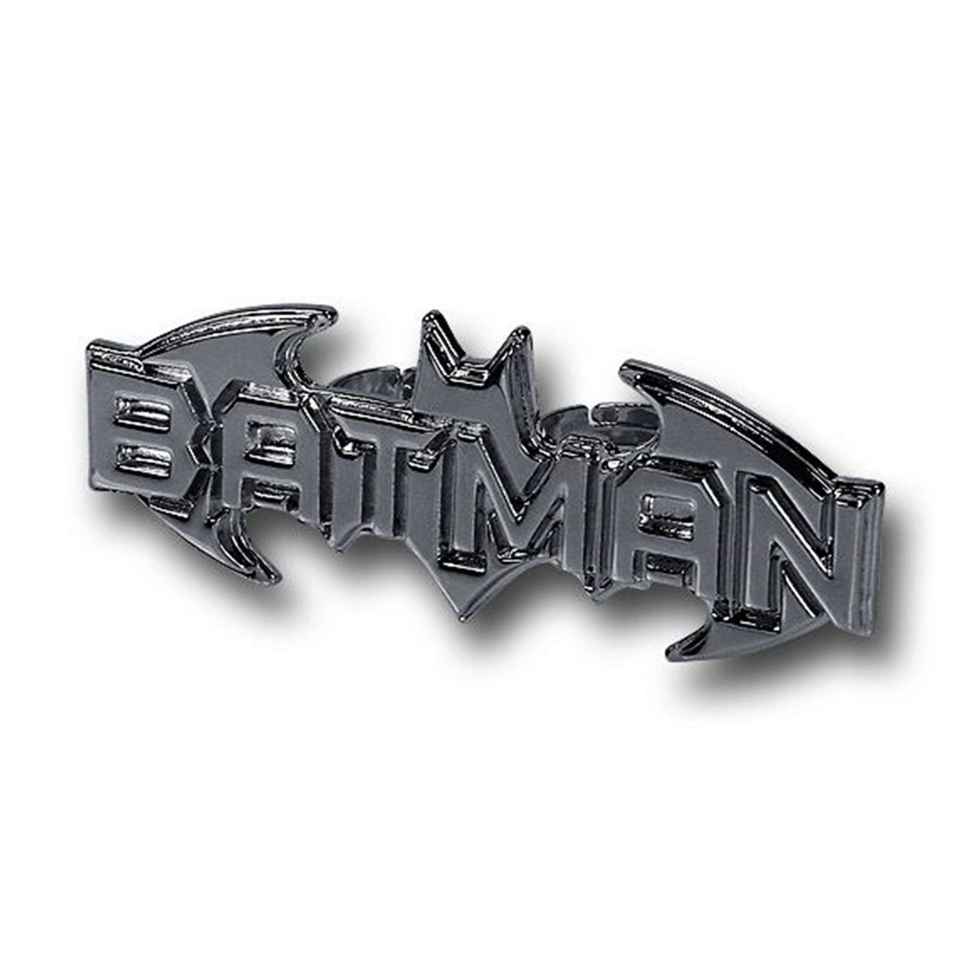 Batman Logo Two-Finger Ring, Grey