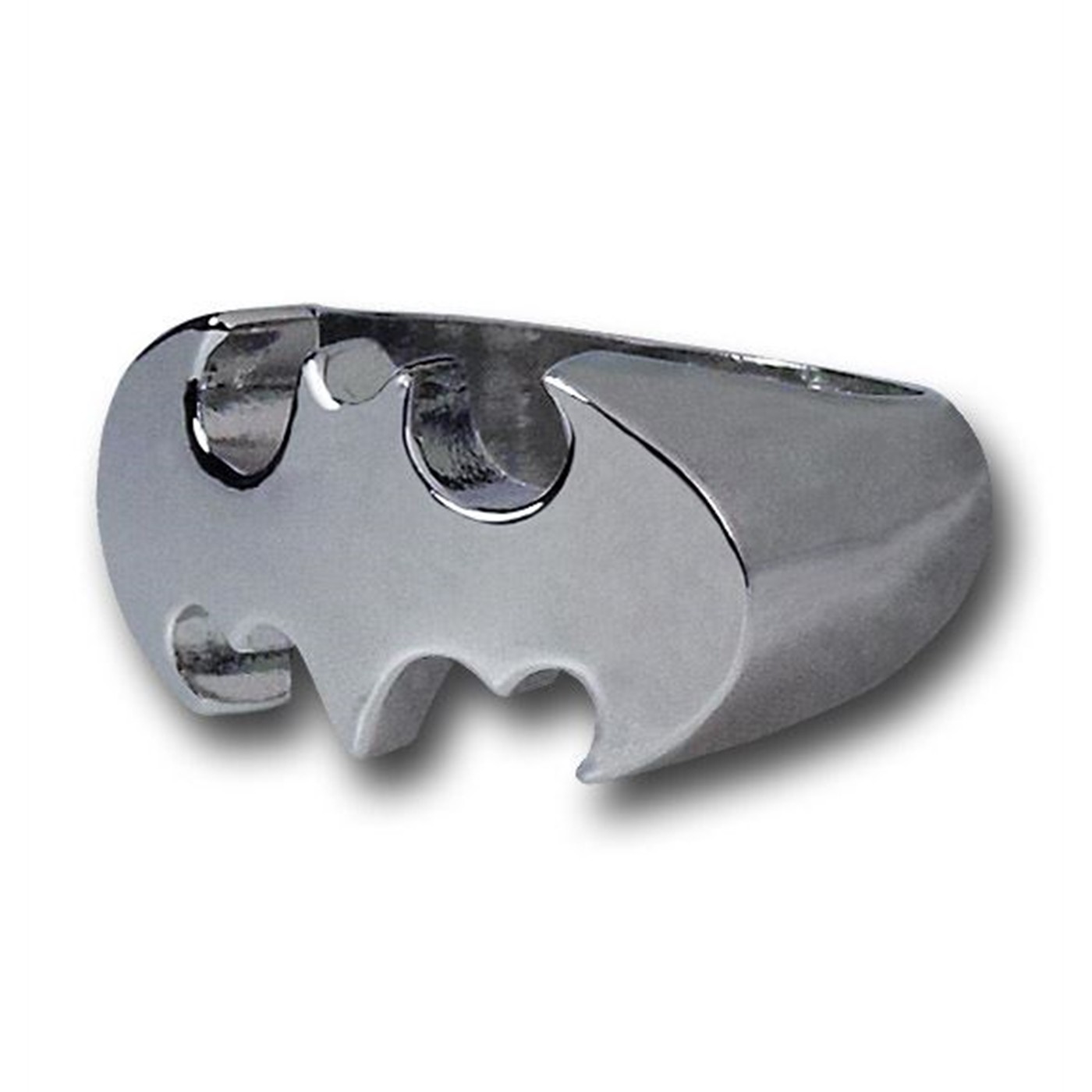 Batman Unisex Silver Die-Cut Women's Ring, Grey