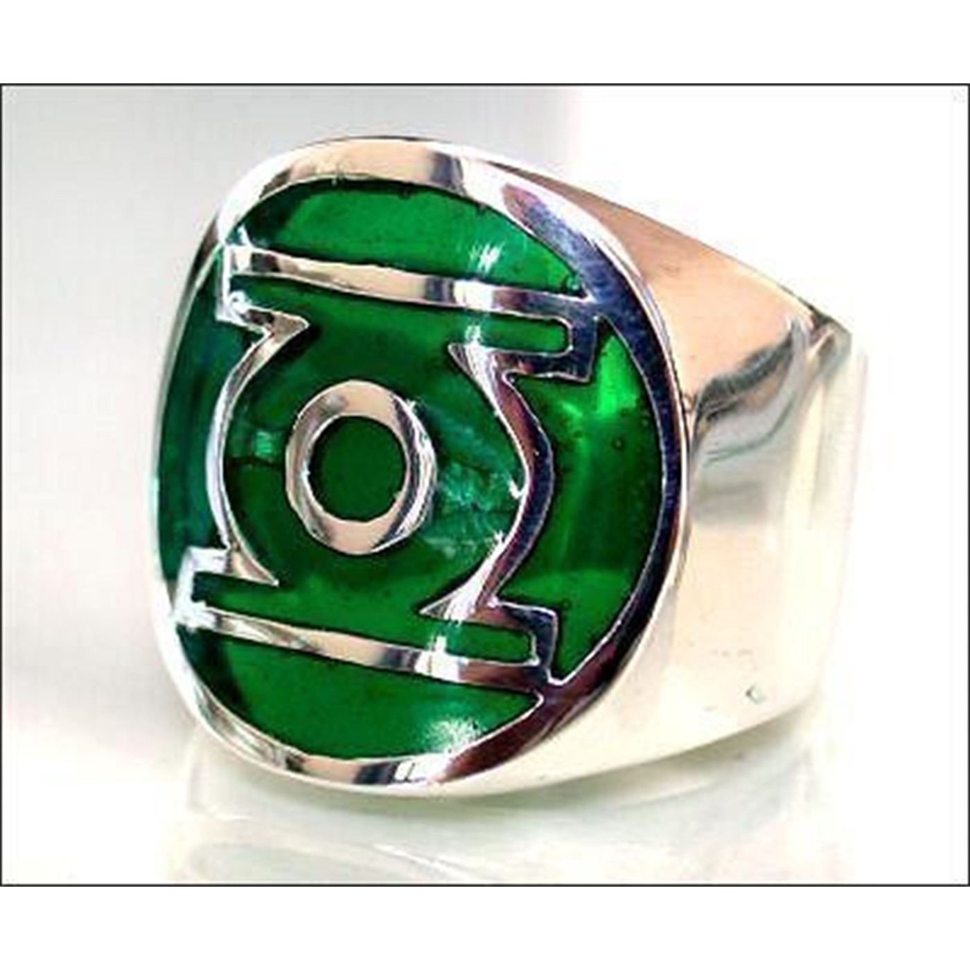 Green Lantern Silver Outline Ring