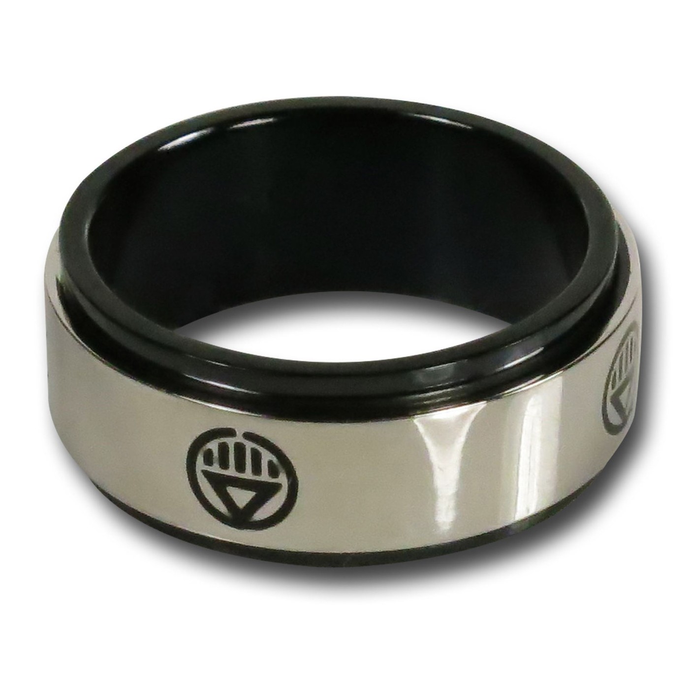 Black Lantern Silver Spinner Black Ring, Black