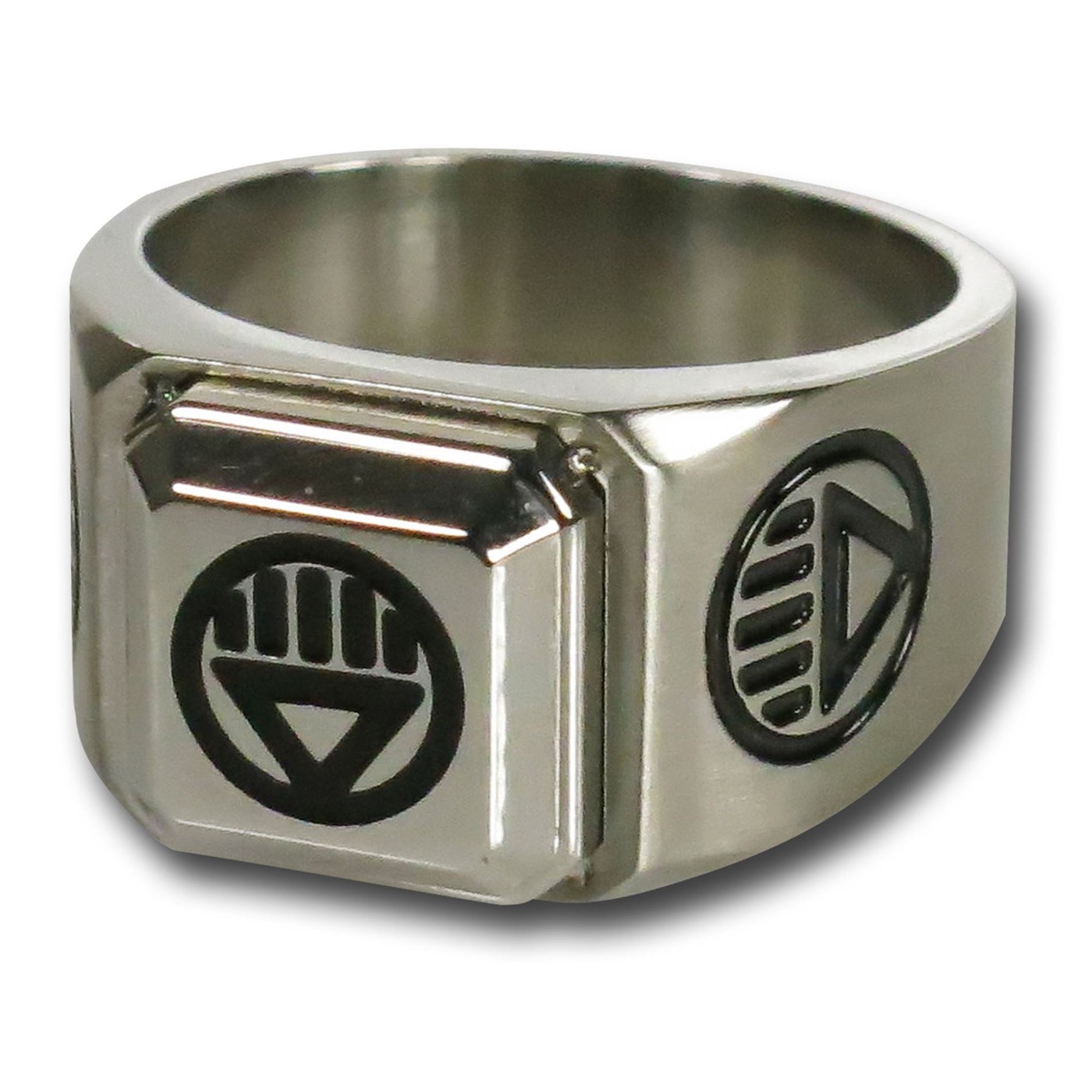Black Lantern Raised Symbol Trio Ring