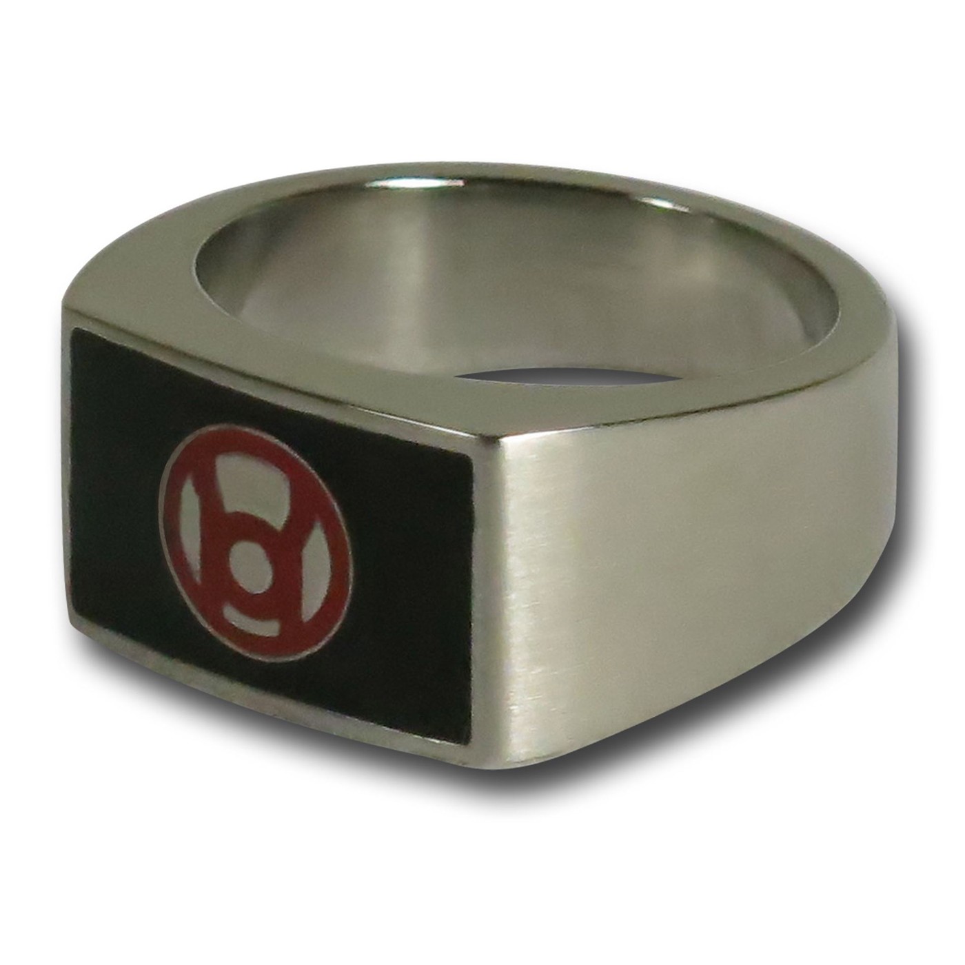 Red Lantern Black Square Symbol Ring